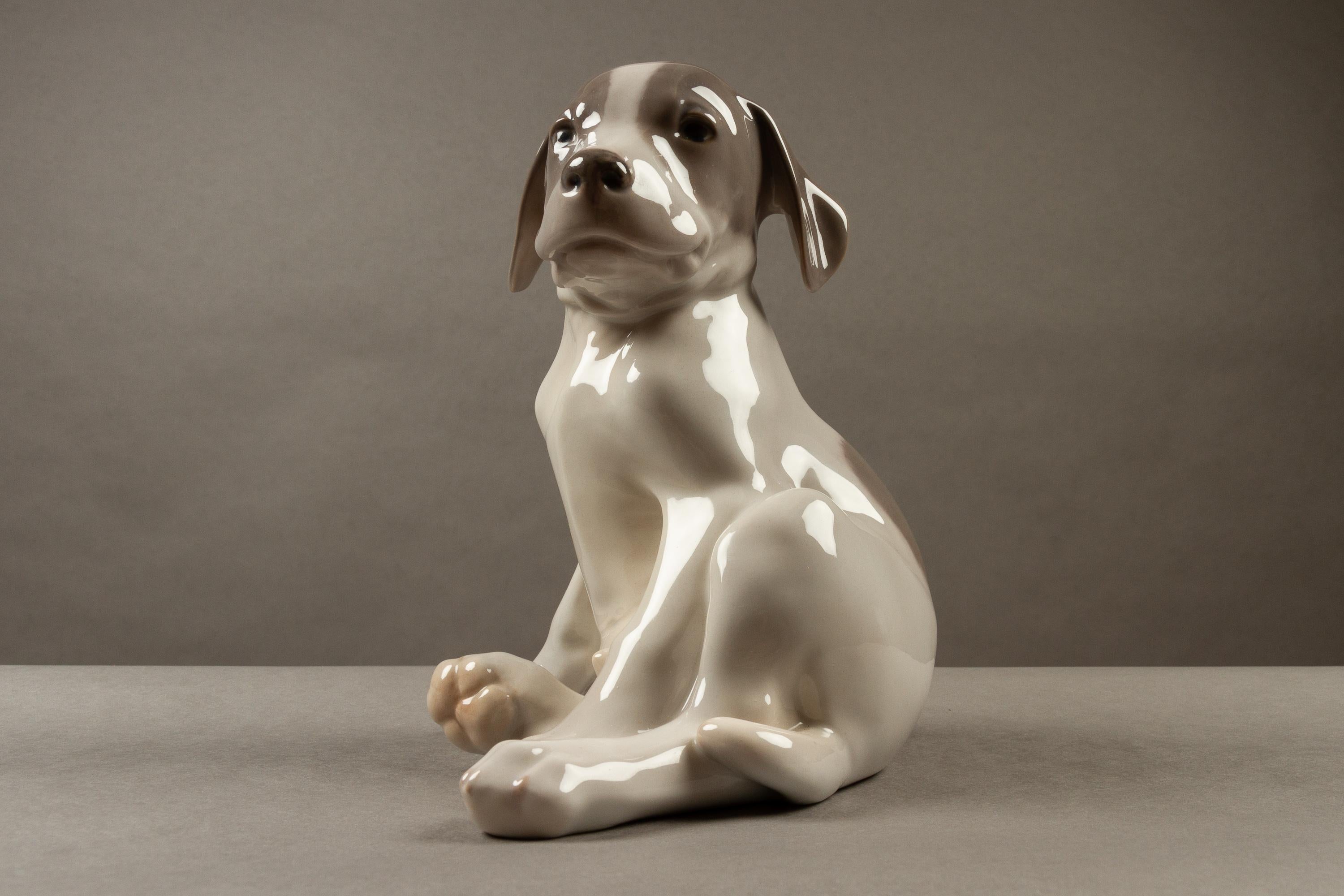 Large Porcelain Puppy 1452/259 by Erik Nielsen for Royal Copenhagen, 1952 5