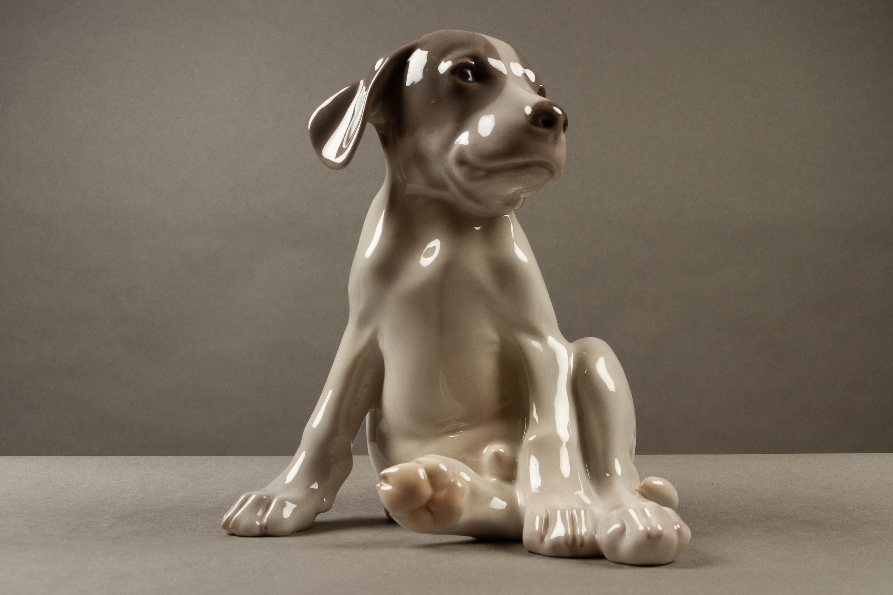 Large Porcelain Puppy 1452/259 by Erik Nielsen for Royal Copenhagen, 1952 6