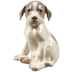 Large Porcelain Puppy 1452/259 by Erik Nielsen for Royal Copenhagen, 1952