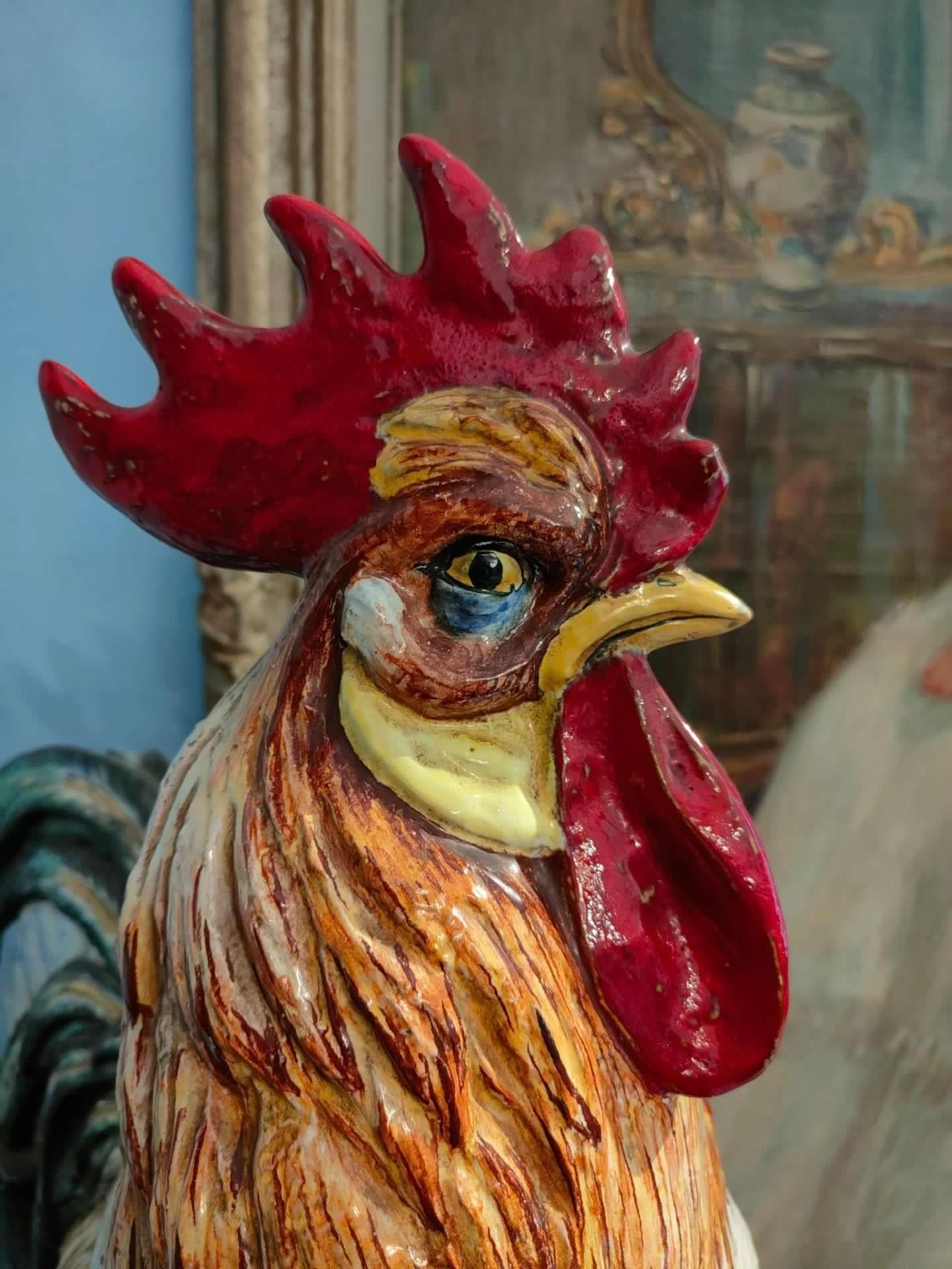 Porcelain Large porcelain rooster, Zaccagnini For Sale