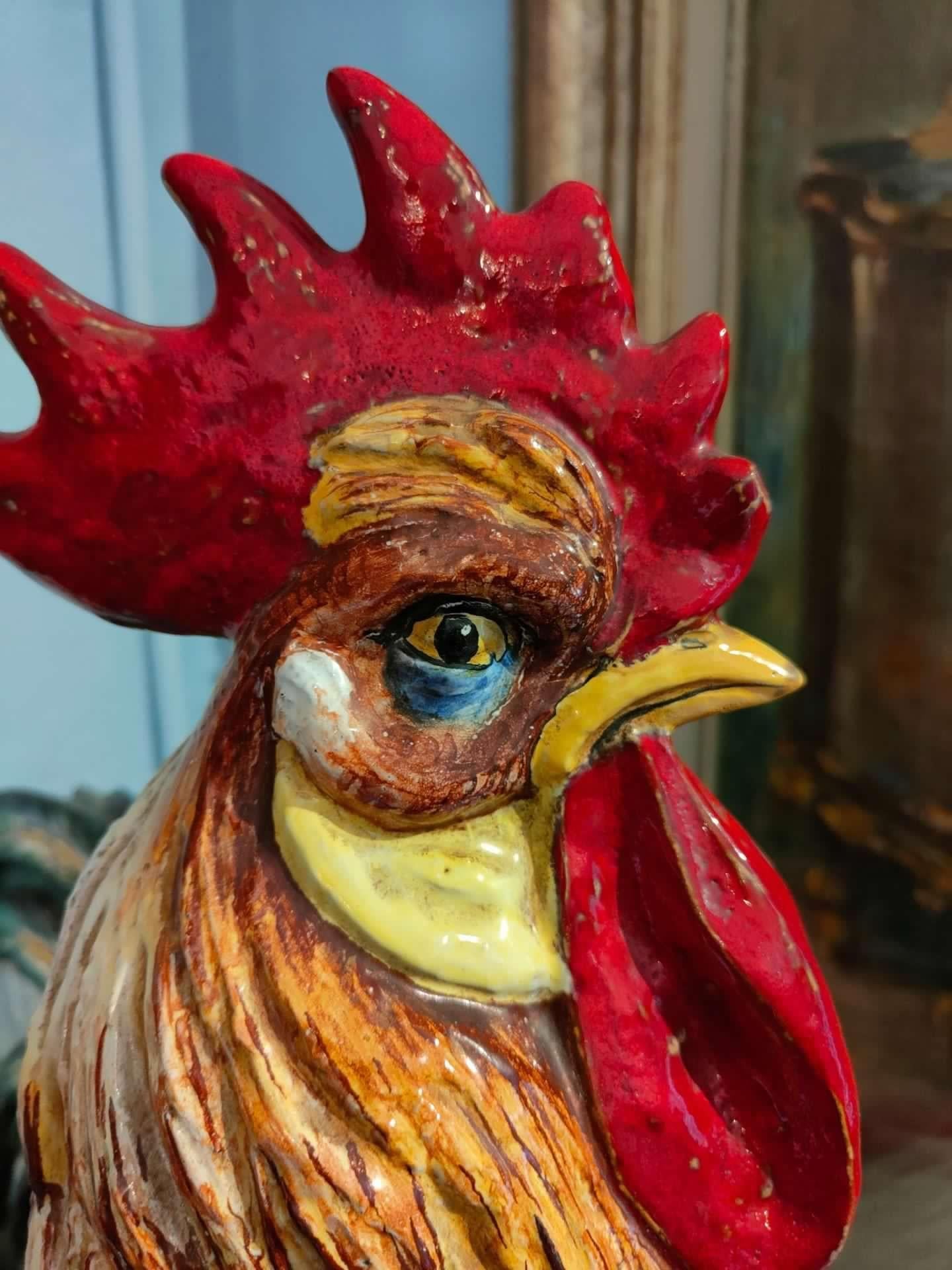 Large porcelain rooster, Zaccagnini For Sale 1