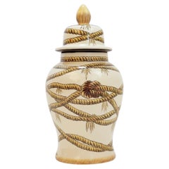 Grand vase "corde" en porcelaine potiche