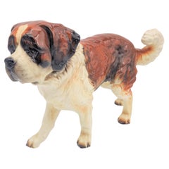 Large porcelain Saint Bernard by Göbel. 1970 - 1975