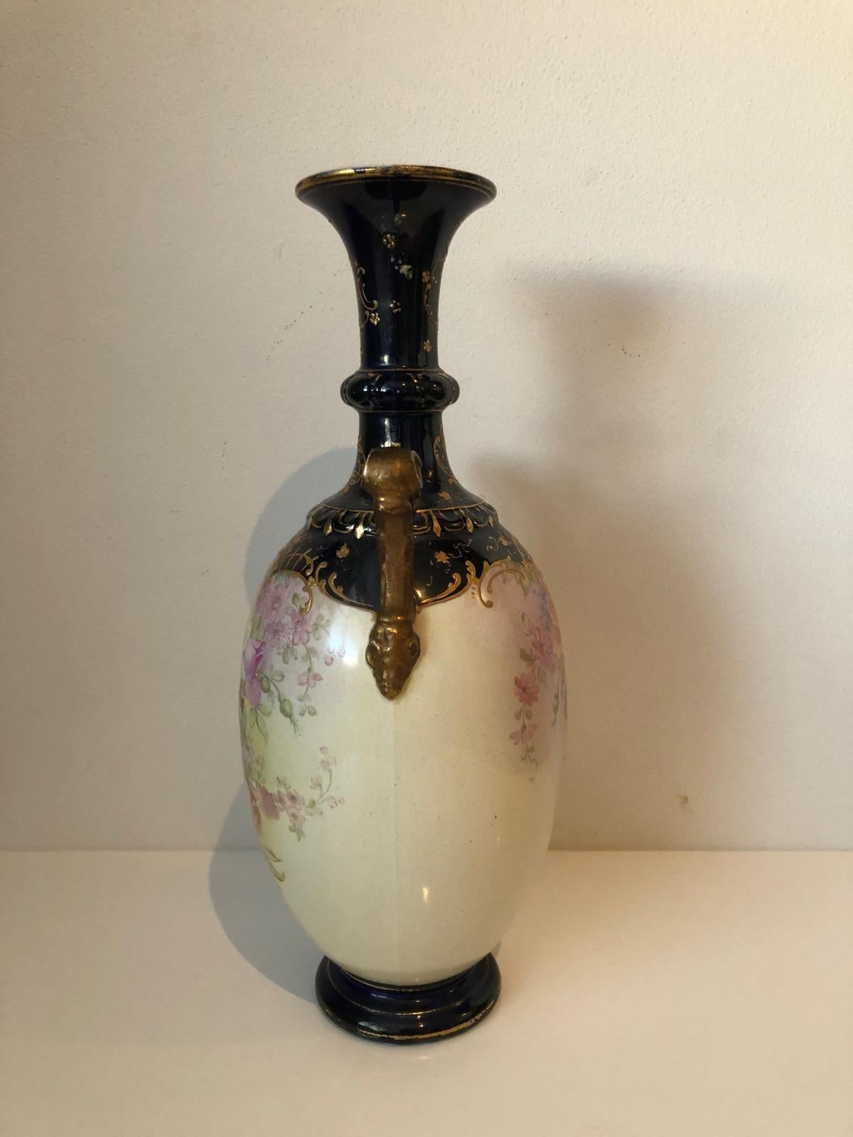 German Large Porcelain Vase Royal Bonn For Sale