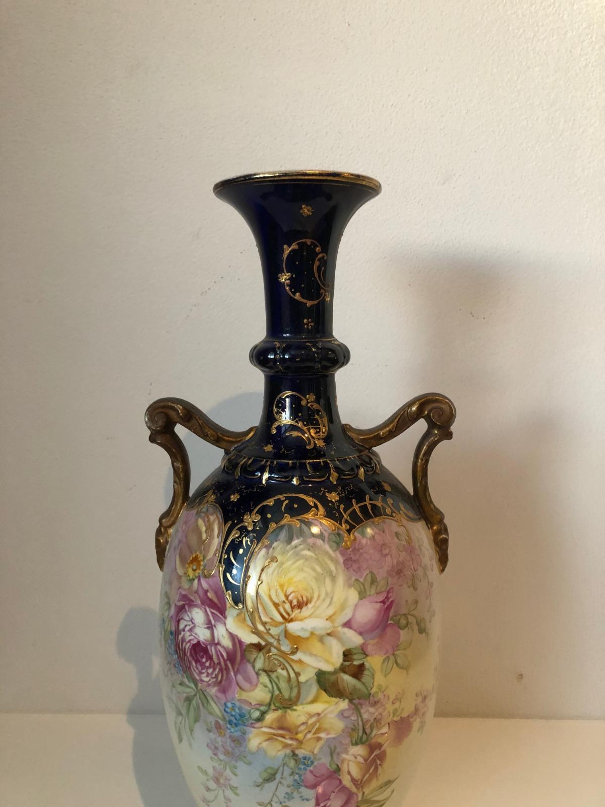 Large Porcelain Vase Royal Bonn In Good Condition For Sale In Praha, CZ