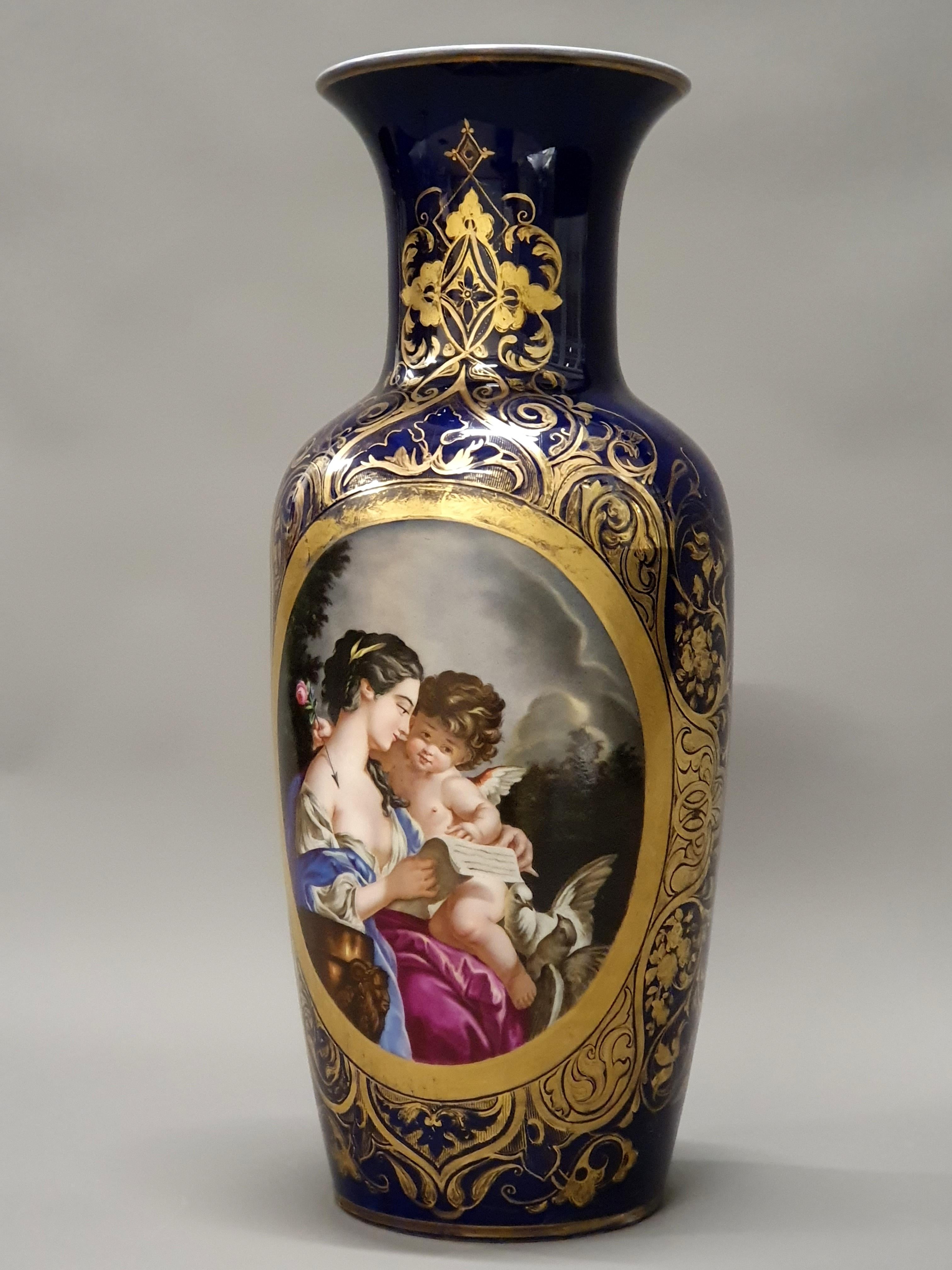 Louis-Philippe Grand vase en porcelaine - La toilette de Vénus d'après François Boucher en vente
