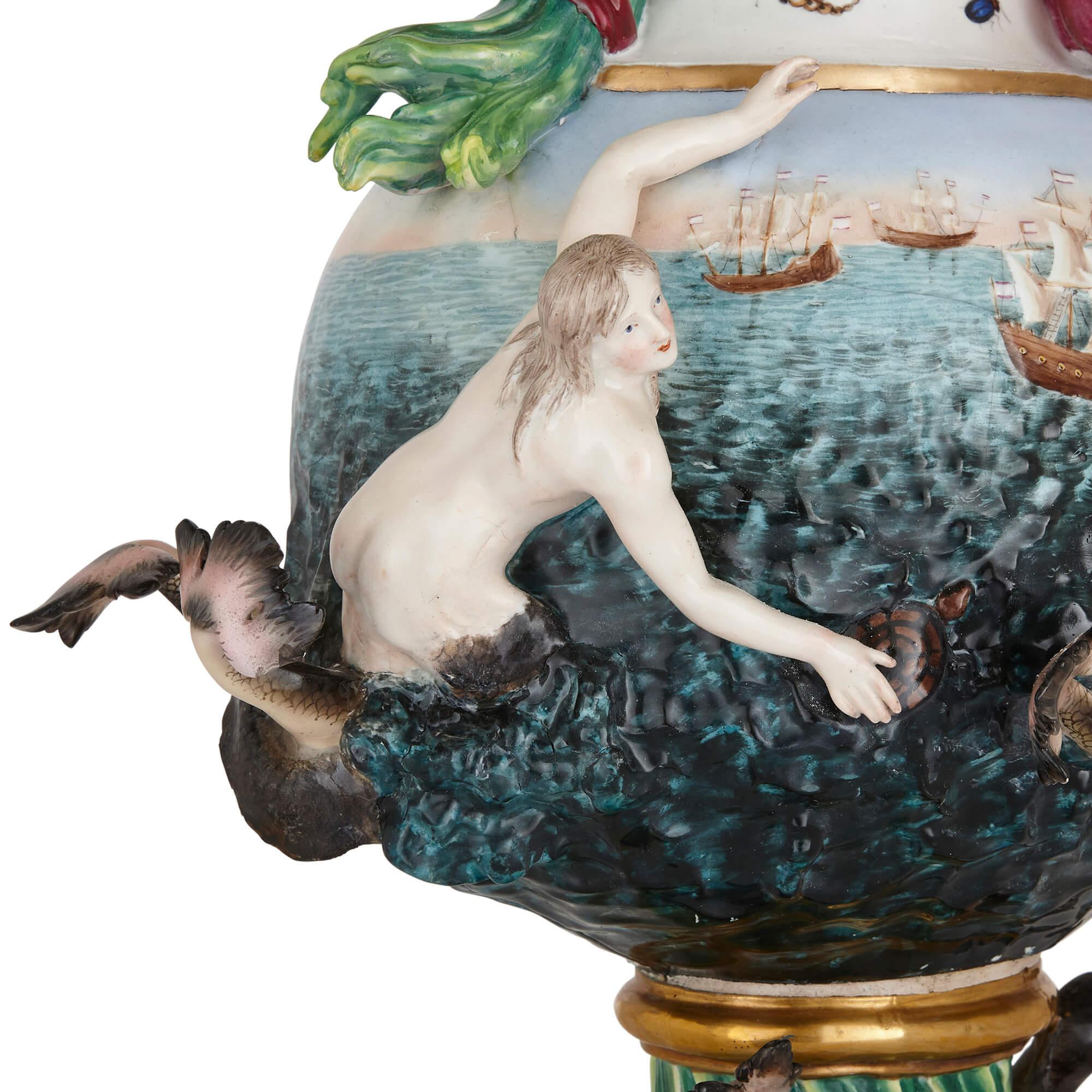Large Porcelain ‘Water’ Ewer from the ‘Elements’ Series by Meissen 1