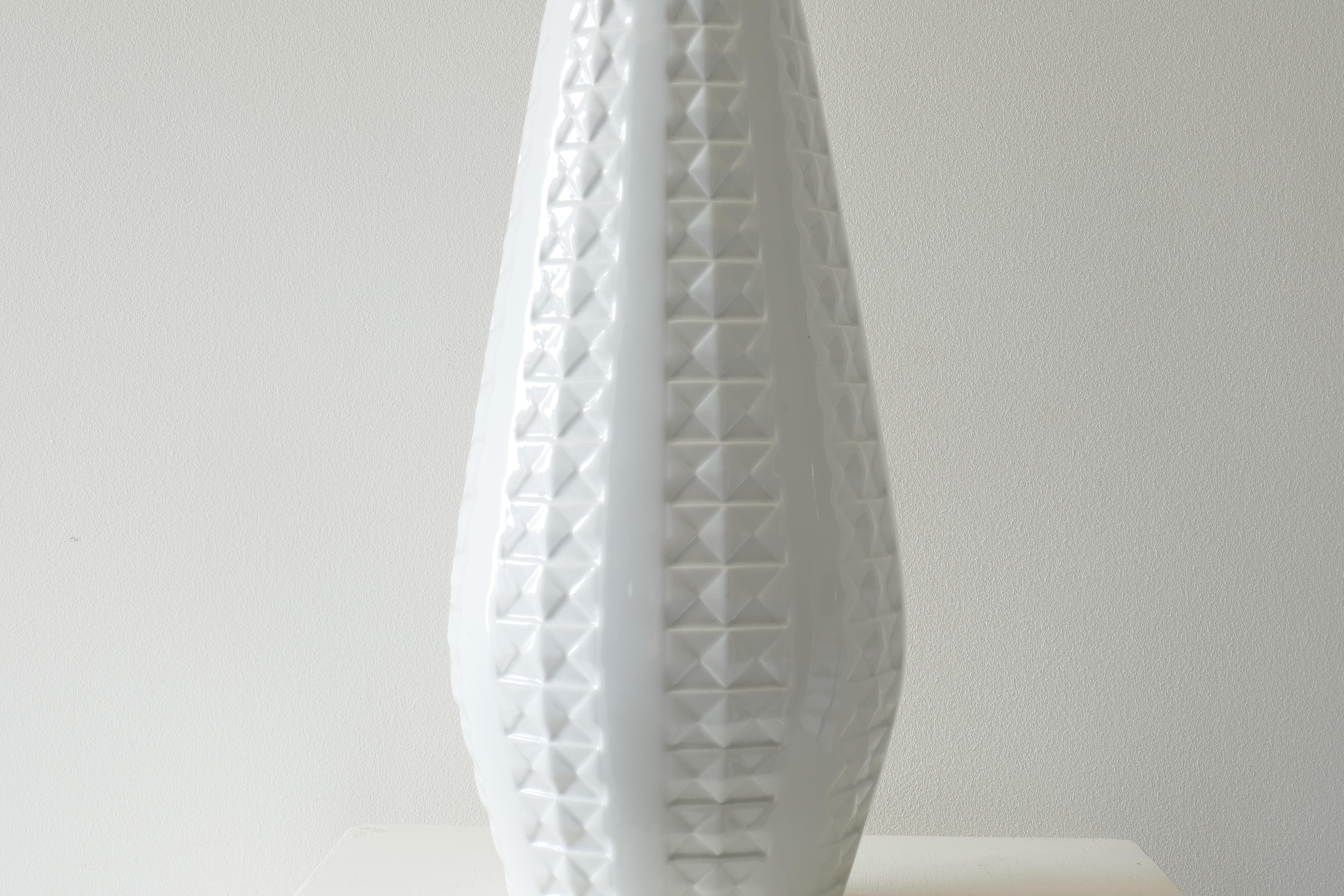 Minimalist Large Porcelain White Vase by Schumann Arzberg, Germany, 1960s