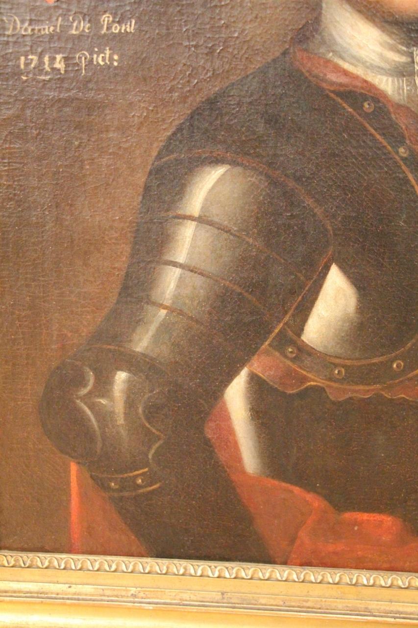 Grand portrait du début du XVIIIe siècle de Daniel De Pont Wlyamoz, capitaine d'Espagne en vente 6