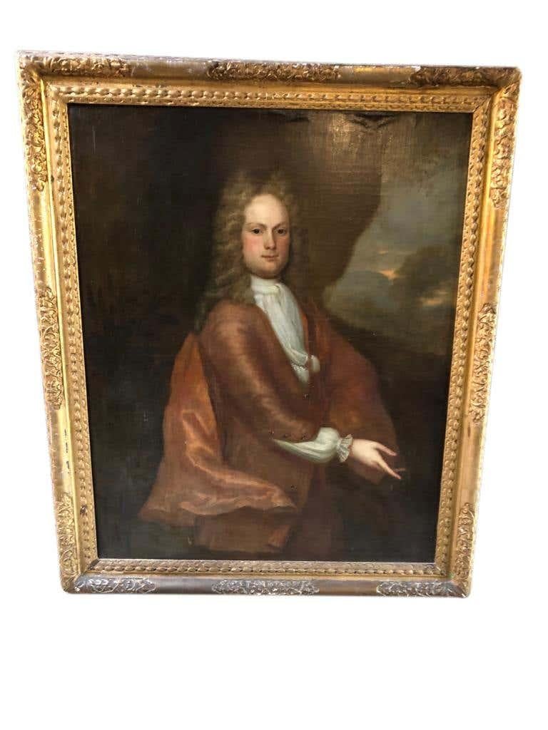 Carved Large Portrait of an English Gentlemen/Duke, 18th-19th Century For Sale