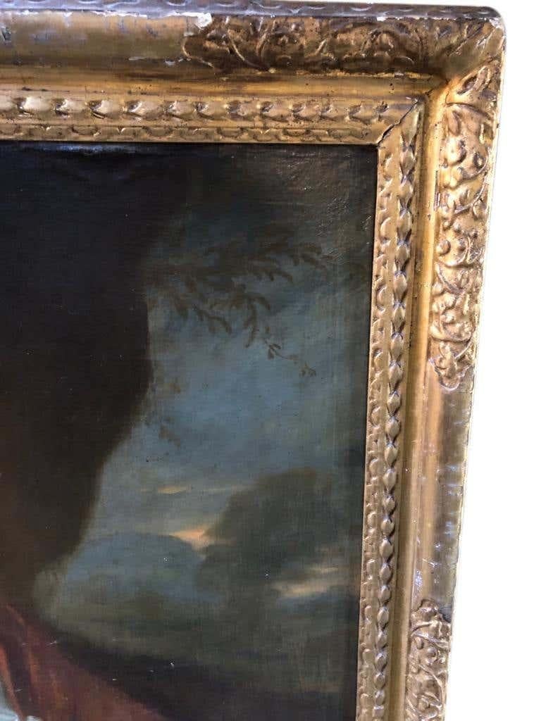 Large Portrait of an English Gentlemen/Duke, 18th-19th Century In Fair Condition For Sale In Southall, GB