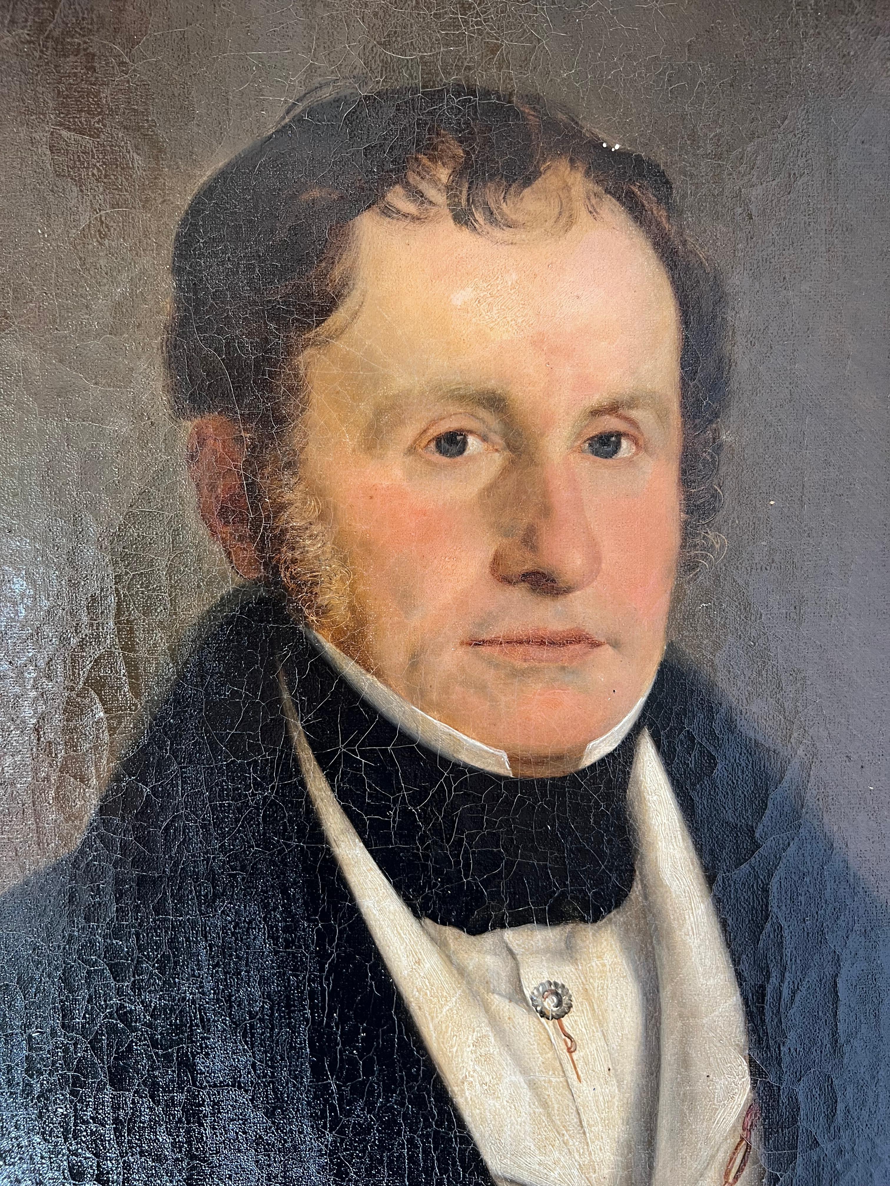 Large Portrait of Captain Herlin, Officer of the Legion of Honor - 19th Century In Excellent Condition In LA FERTÉ-SOUS-JOUARRE, FR