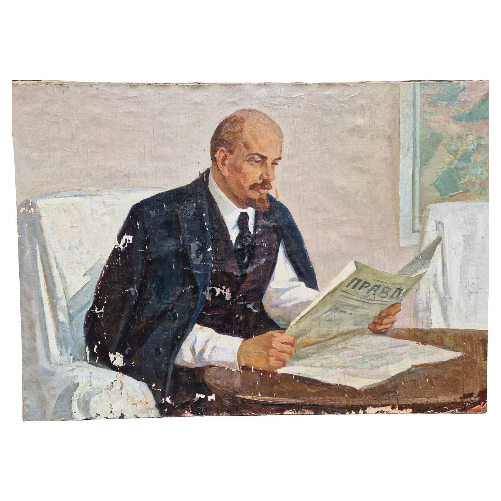 Large portrait of Lénine  For Sale