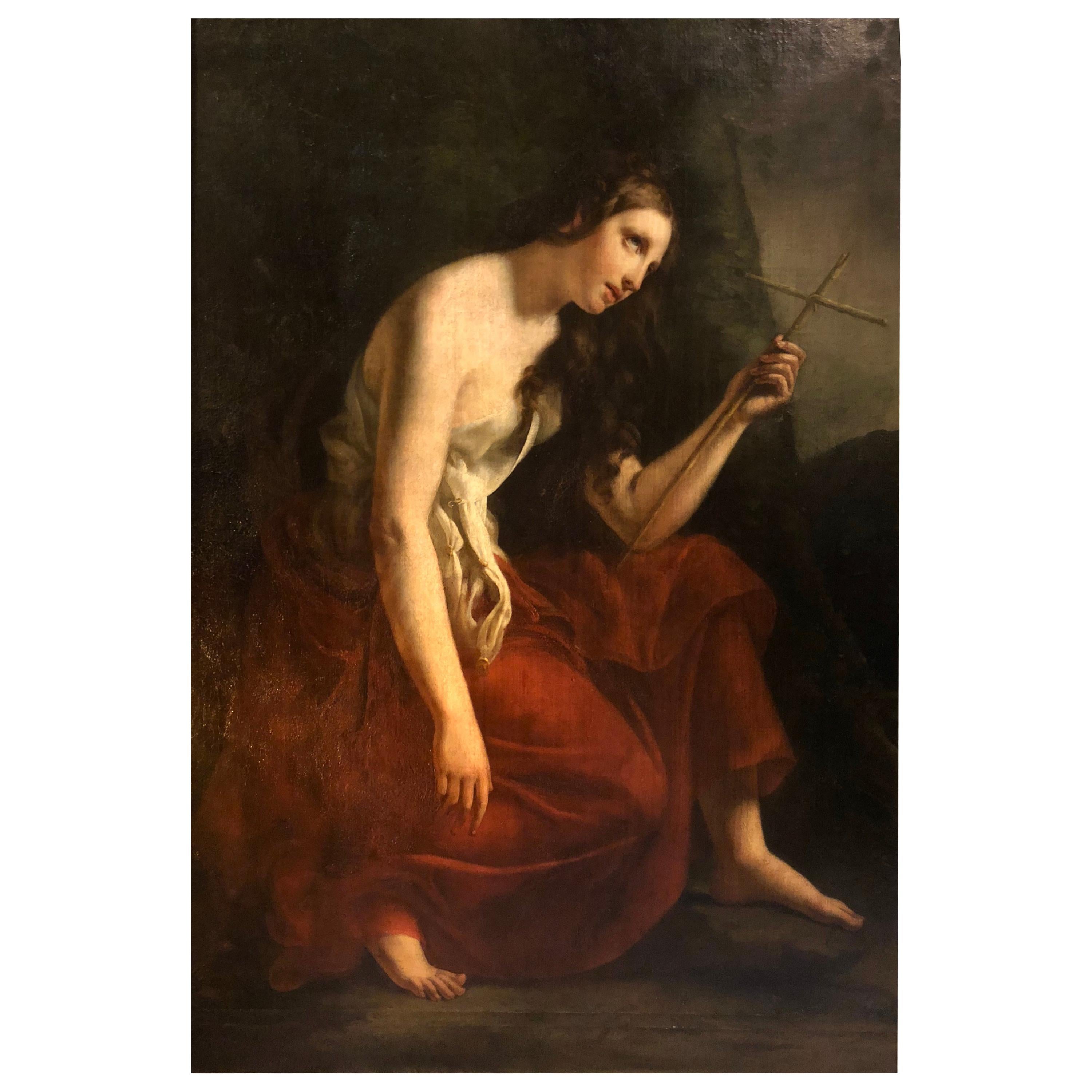 Large Portrait of Penitent Marie-Madeleine For Sale
