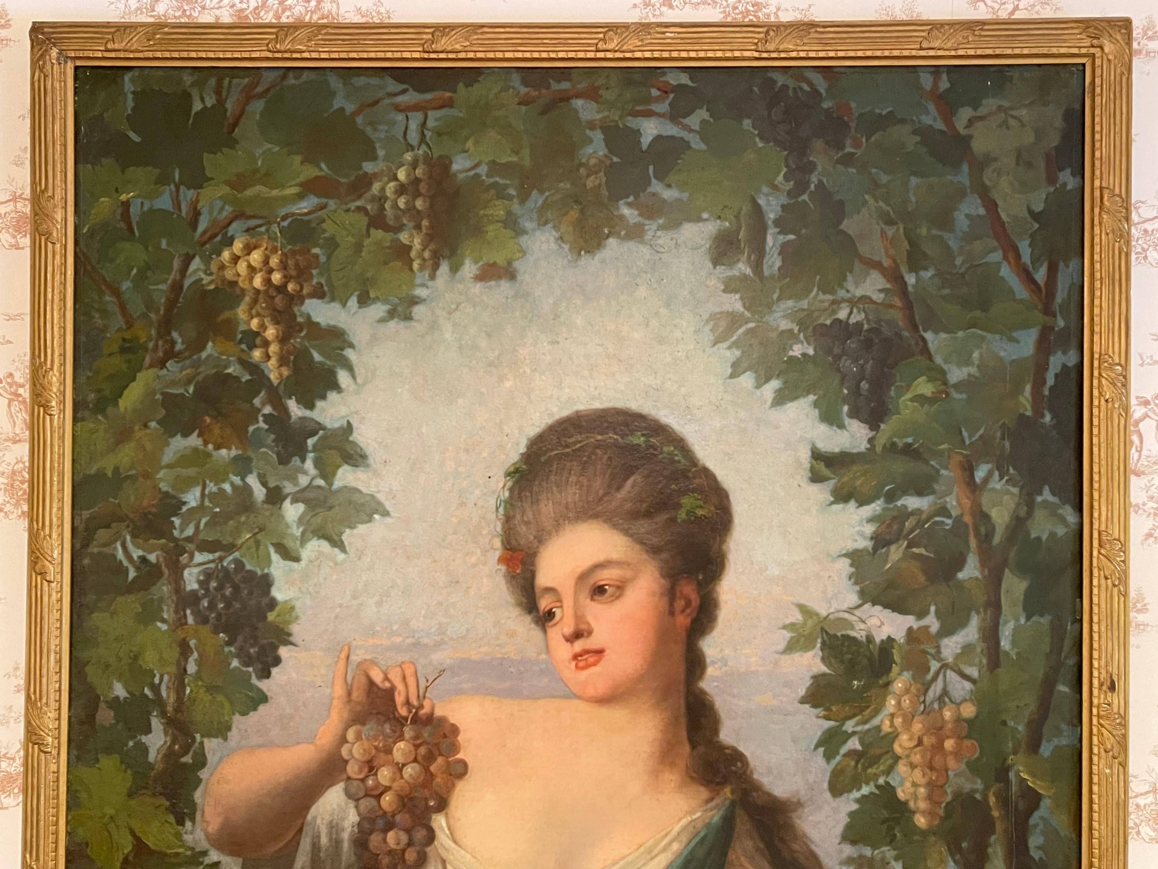 woman being fed grapes painting