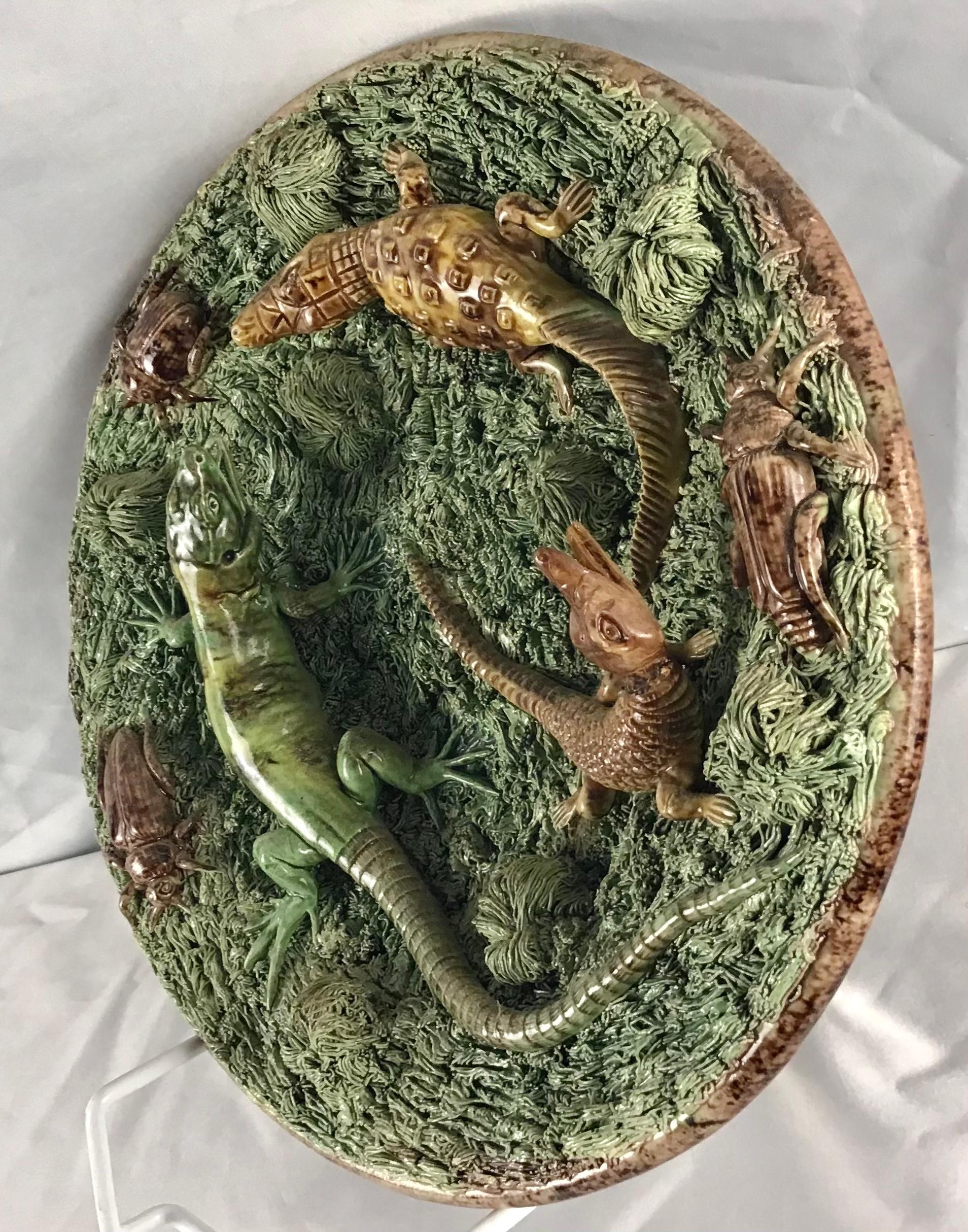 19th Century Large Portuguese Mafra Palissy Charger