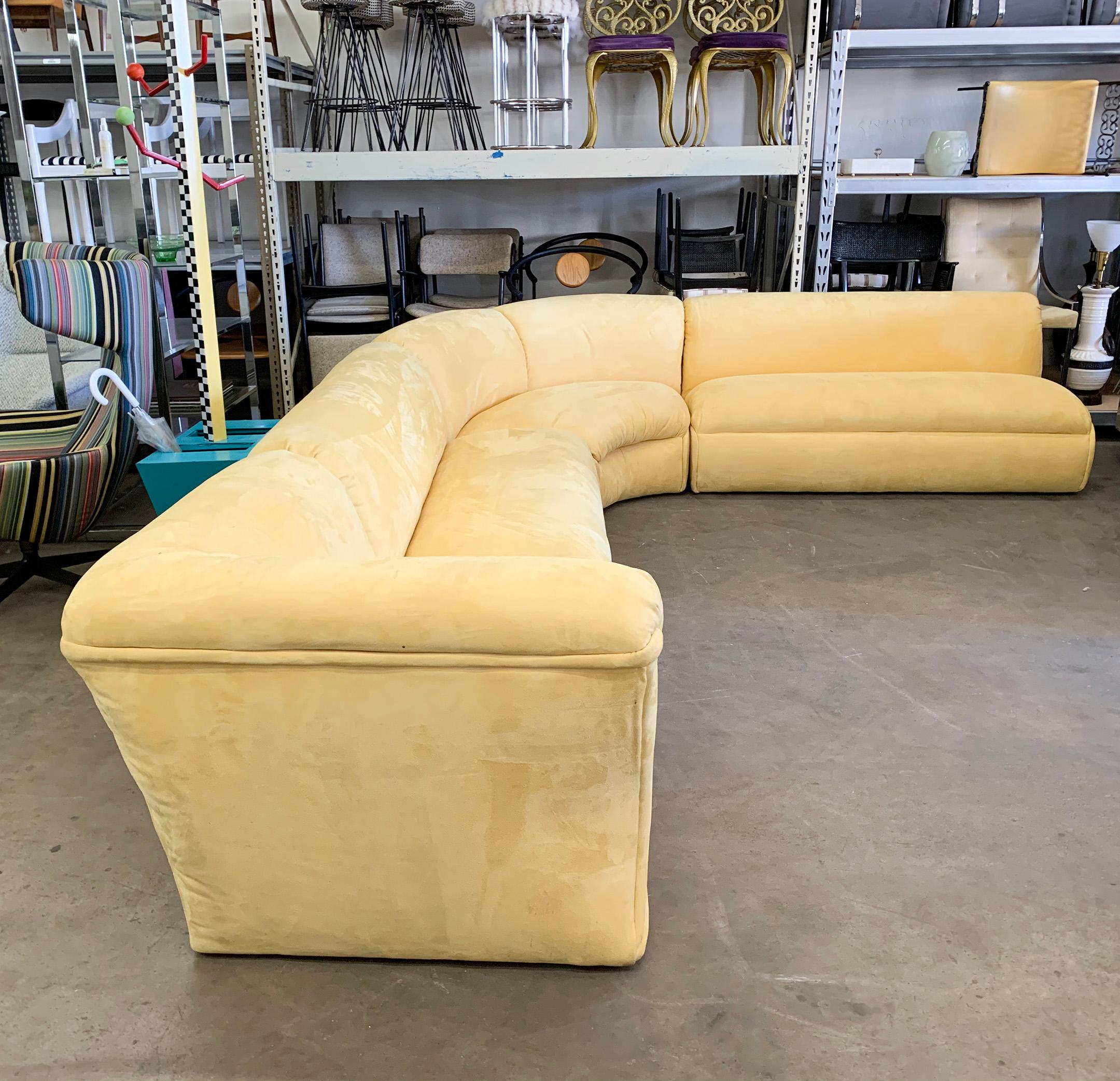 Post-Modern Large Postmodern 4-Piece Sectional Sofa, 1980s