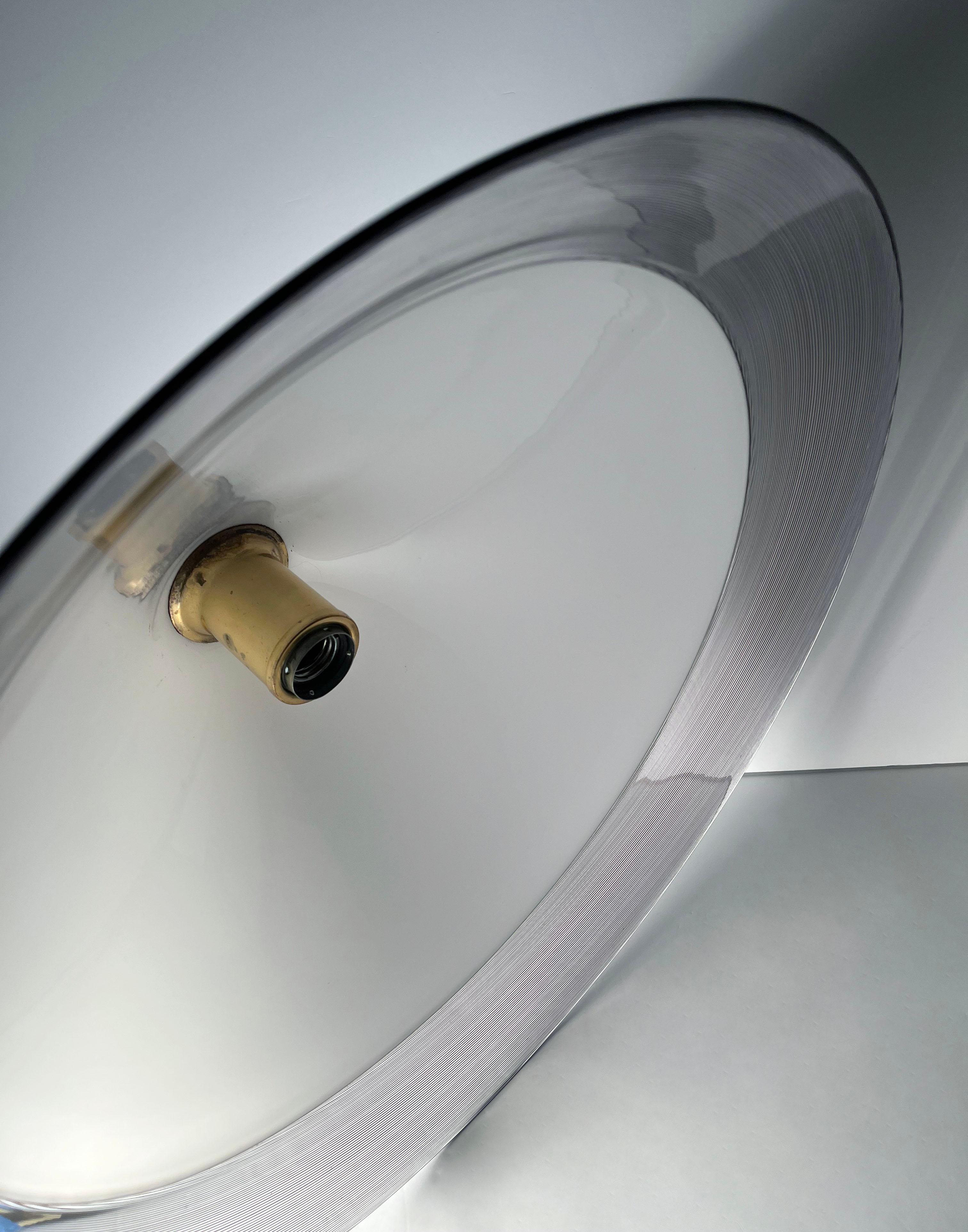 Italian Large Post Modern Art Glass Pendant Lamp attributed to Venini For Sale