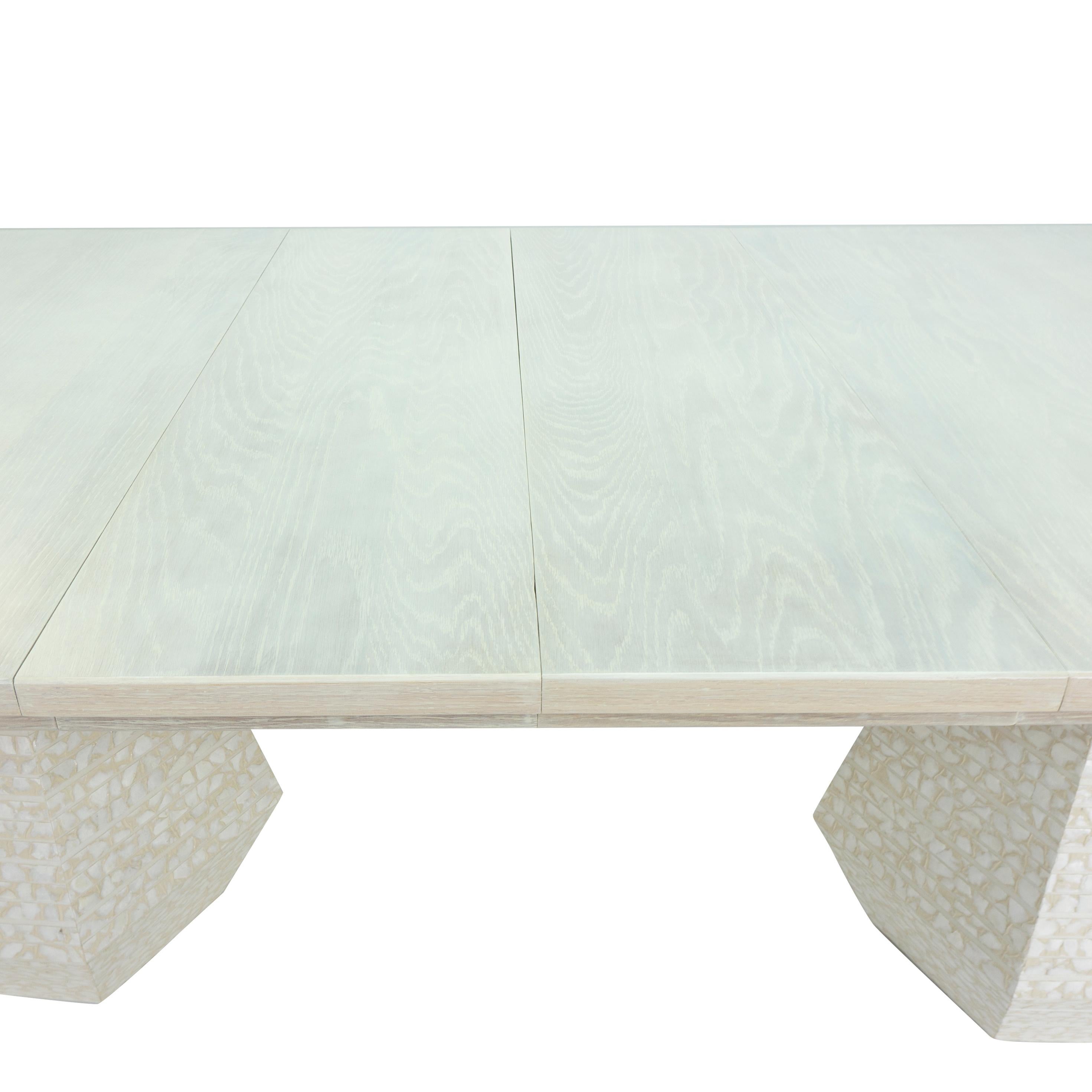Large Postmodern Dining Table with Extension Leaves For Sale 5