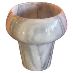 Large Post-Modern Italian Carrara Marble Vase / Planter