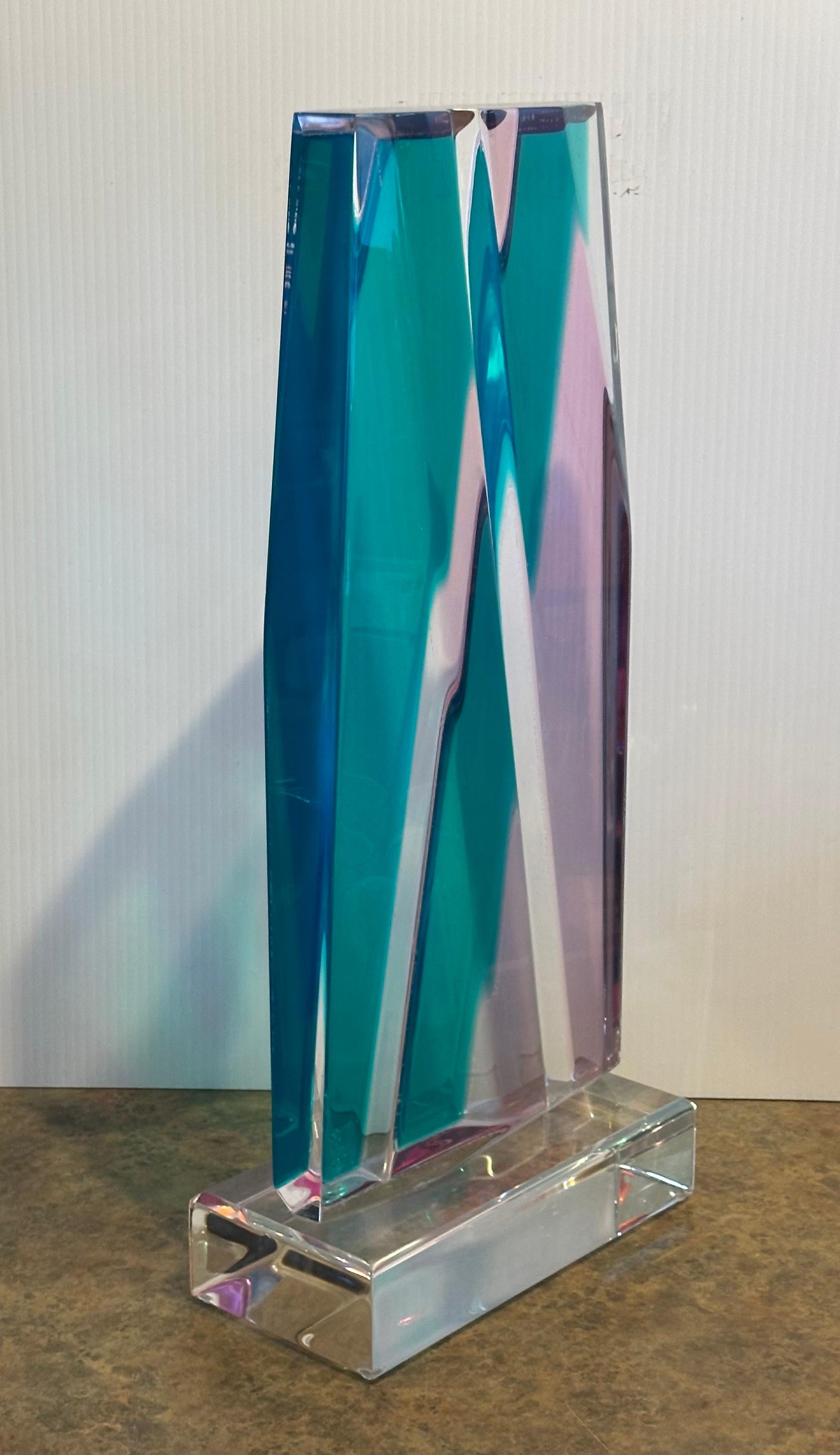 20th Century Large Post-Modern Lucite Sculpture by Shlomi Haziza For Sale