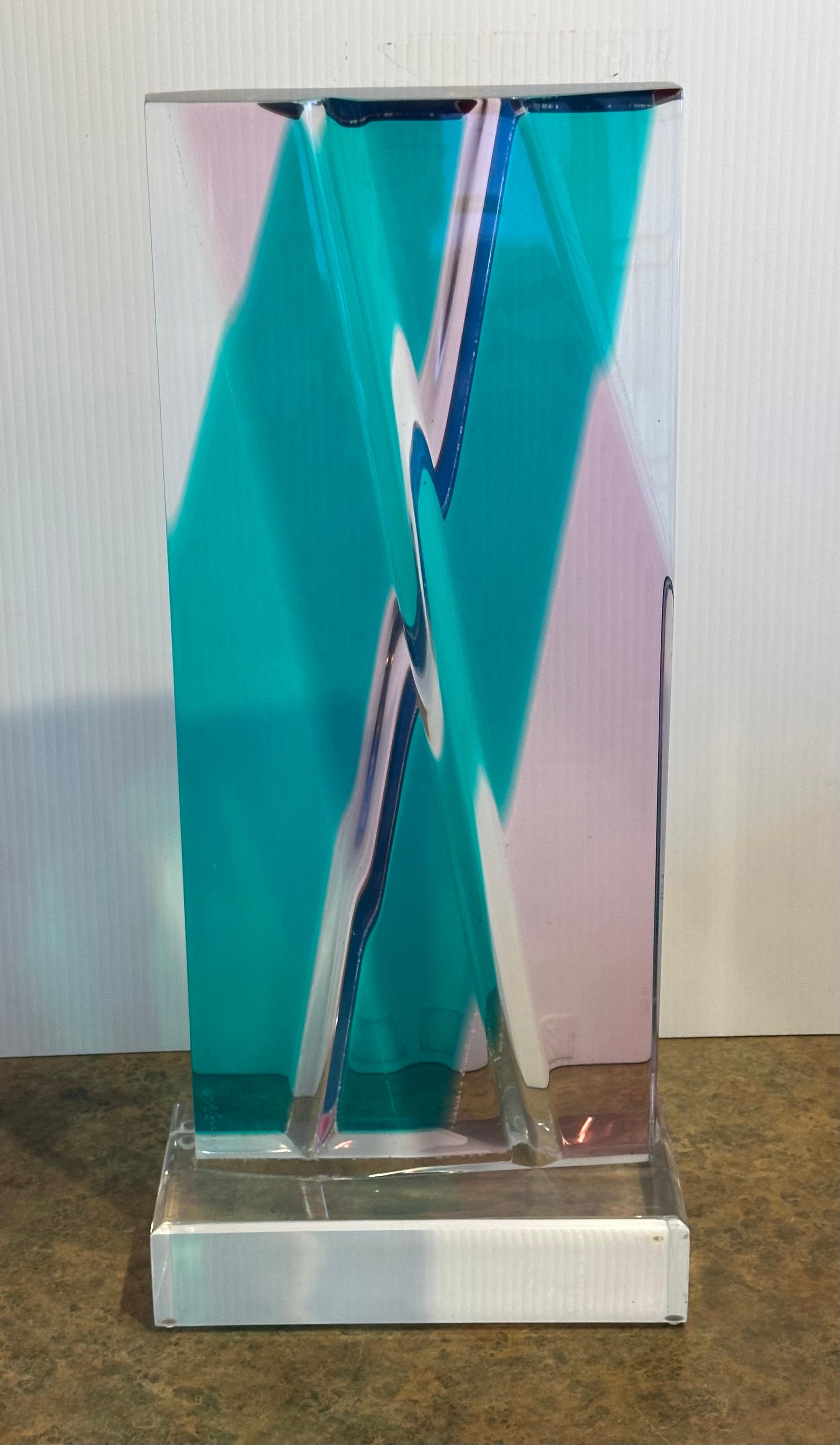 Large Post-Modern Lucite Sculpture by Shlomi Haziza For Sale 1