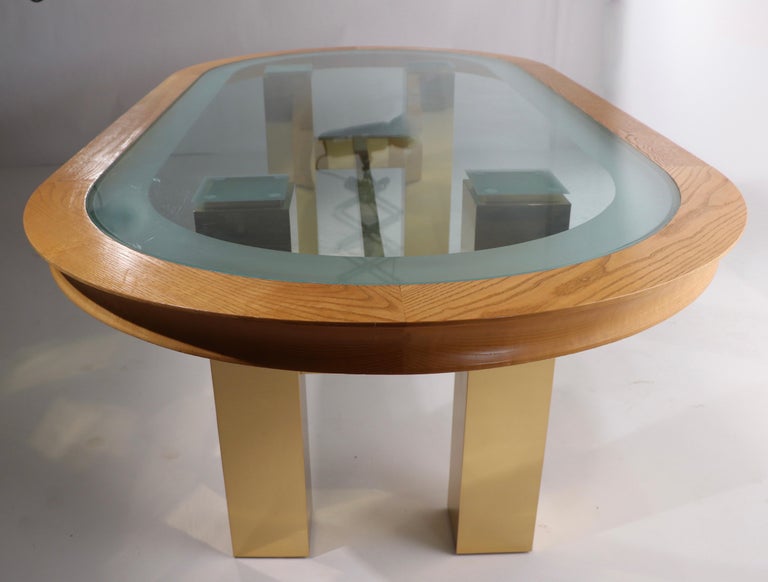 Large Post Modern Oval Dining Table after Evans For Sale 4
