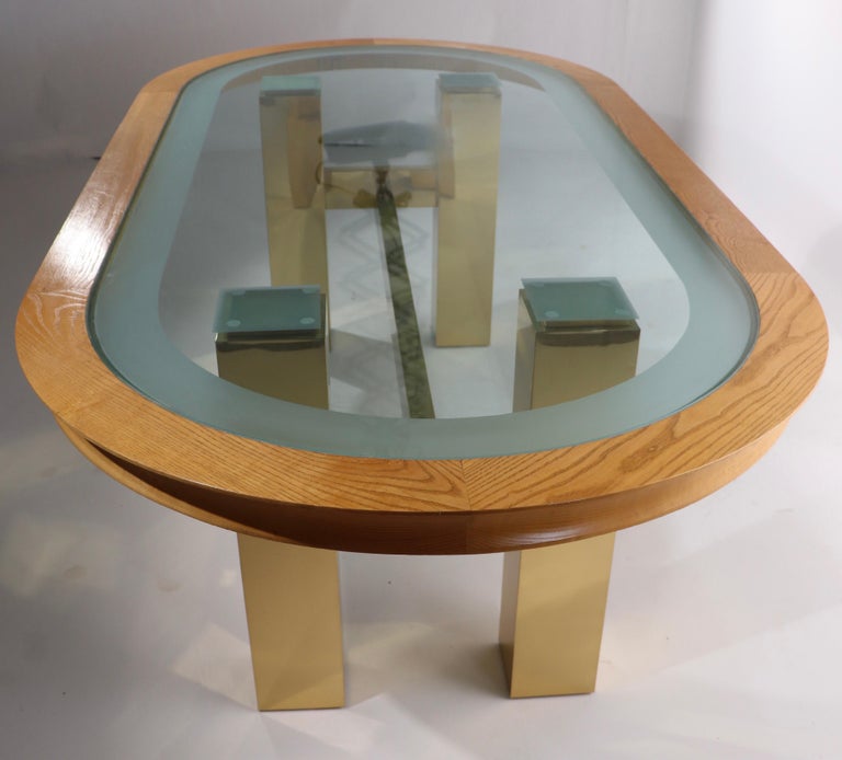 Large Post Modern Oval Dining Table after Evans For Sale 5