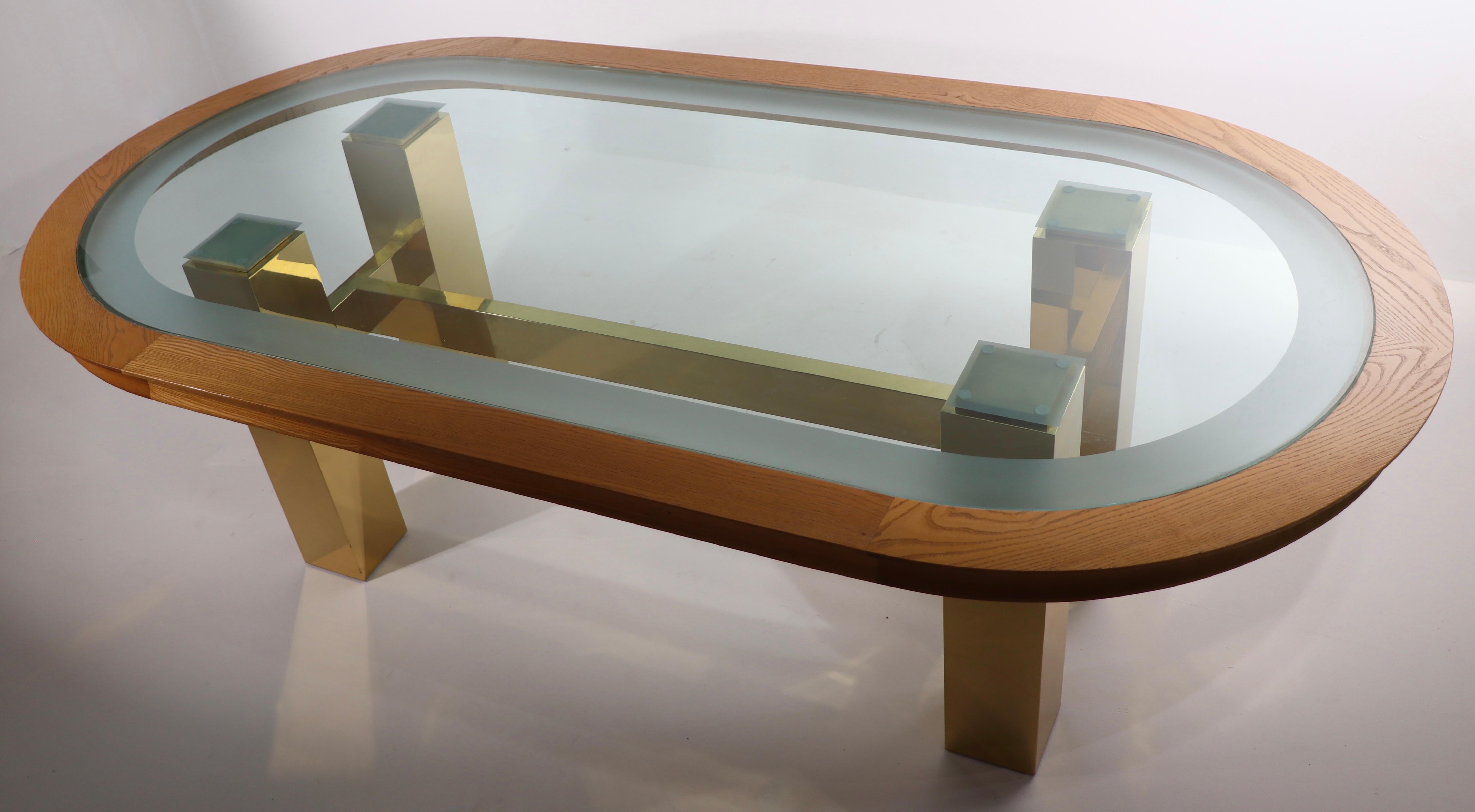 Large Post Modern Oval Dining Table after Evans For Sale 12