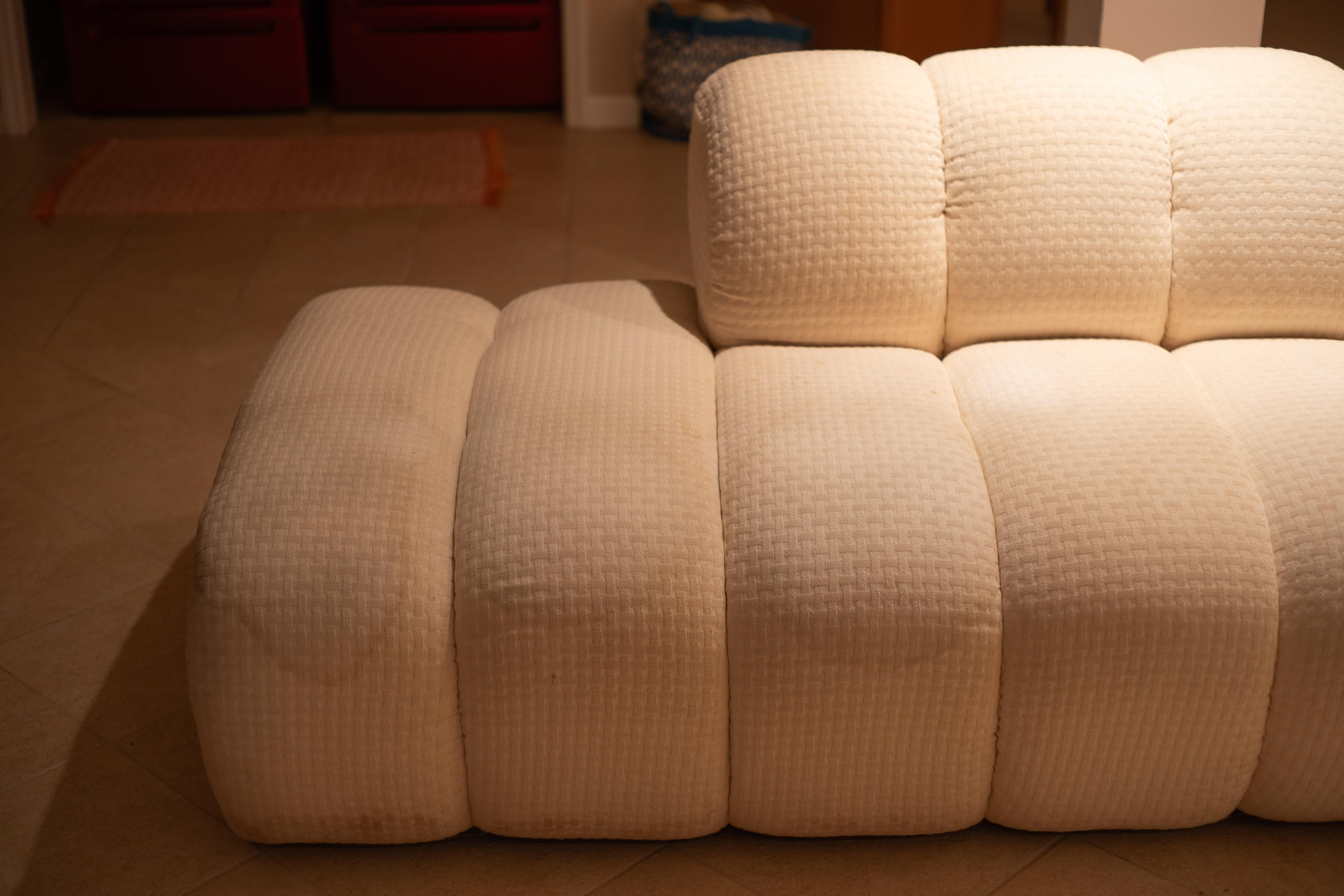 Large Postmodern Channeled 4-Piece Modular Sectional Sofa Attr. Steve Chase 5