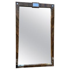 Large Postmodern Coco Wood Wall Mirror by Robb & Stucky. Circa 1990s