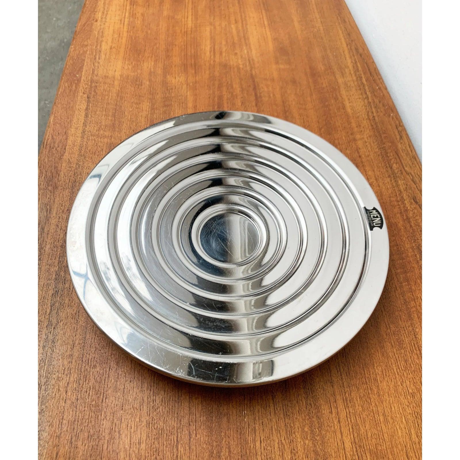 Große postmoderne dänische Metallschale aus Menu, 1980er Jahre (Dänisch) im Angebot