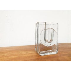 Large Postmodern Glass Block Vase from Rosenthal, 1980s