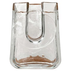 Large Postmodern Glass Block Vase from Rosenthal, 1980s