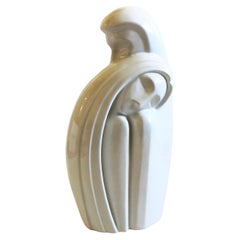 Large Postmodern Haeger Lovers Sculpture - 1990