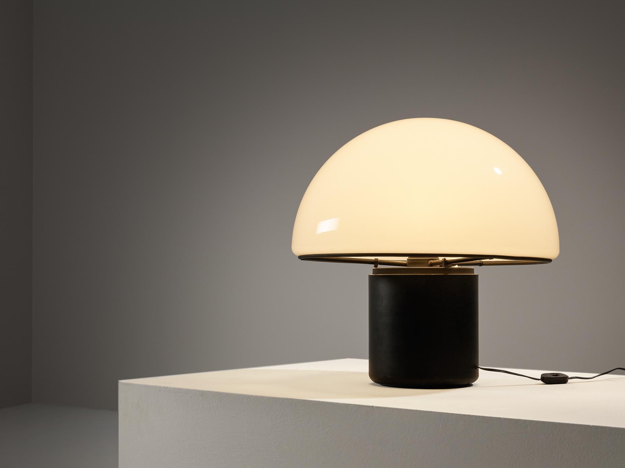 Post-Modern Large Postmodern Mushroom Table Lamp in White Perspex 