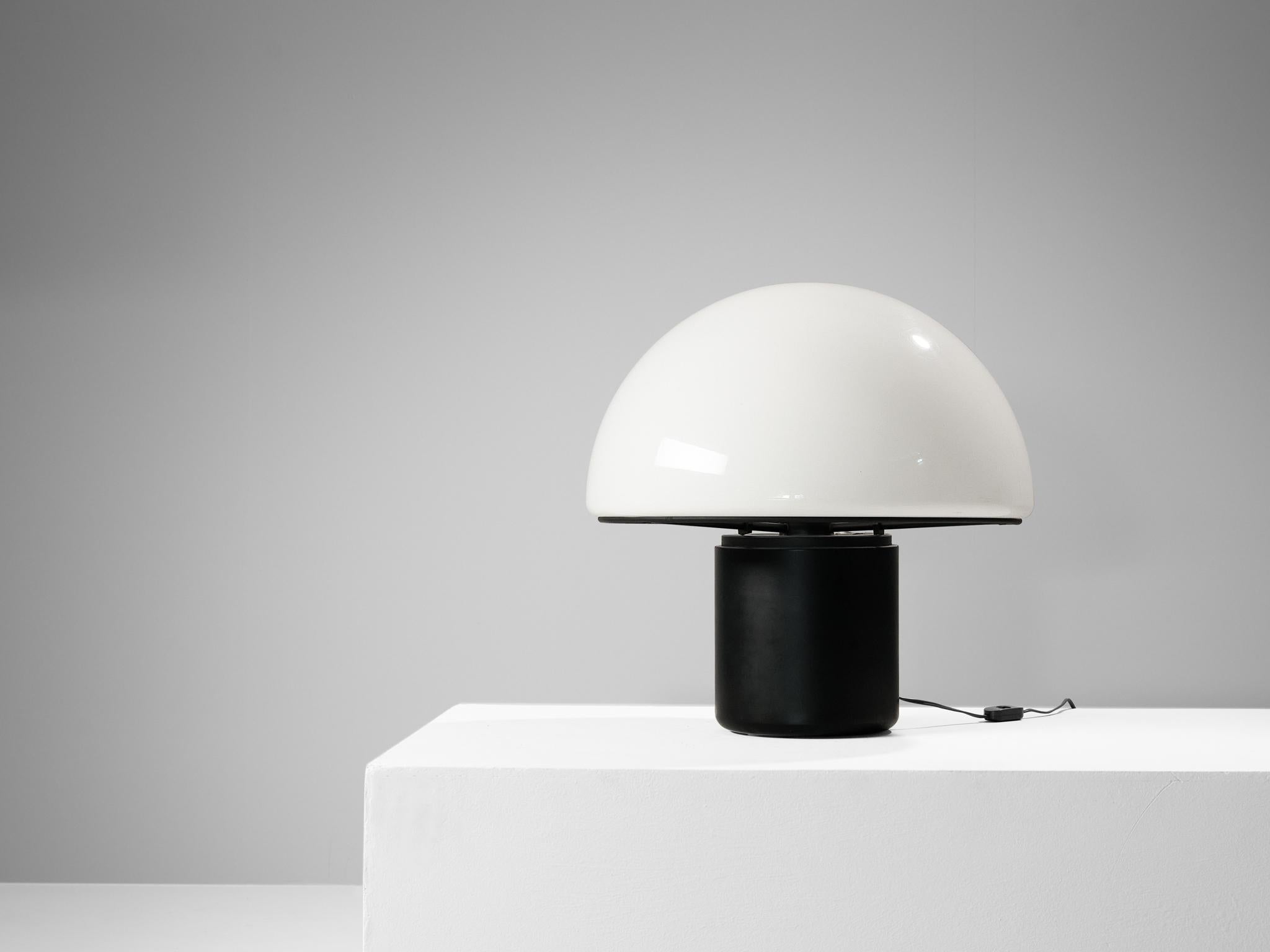 Large Postmodern Mushroom Table Lamp in White Perspex  2