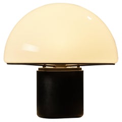 Large Postmodern Mushroom Table Lamp in White Perspex 