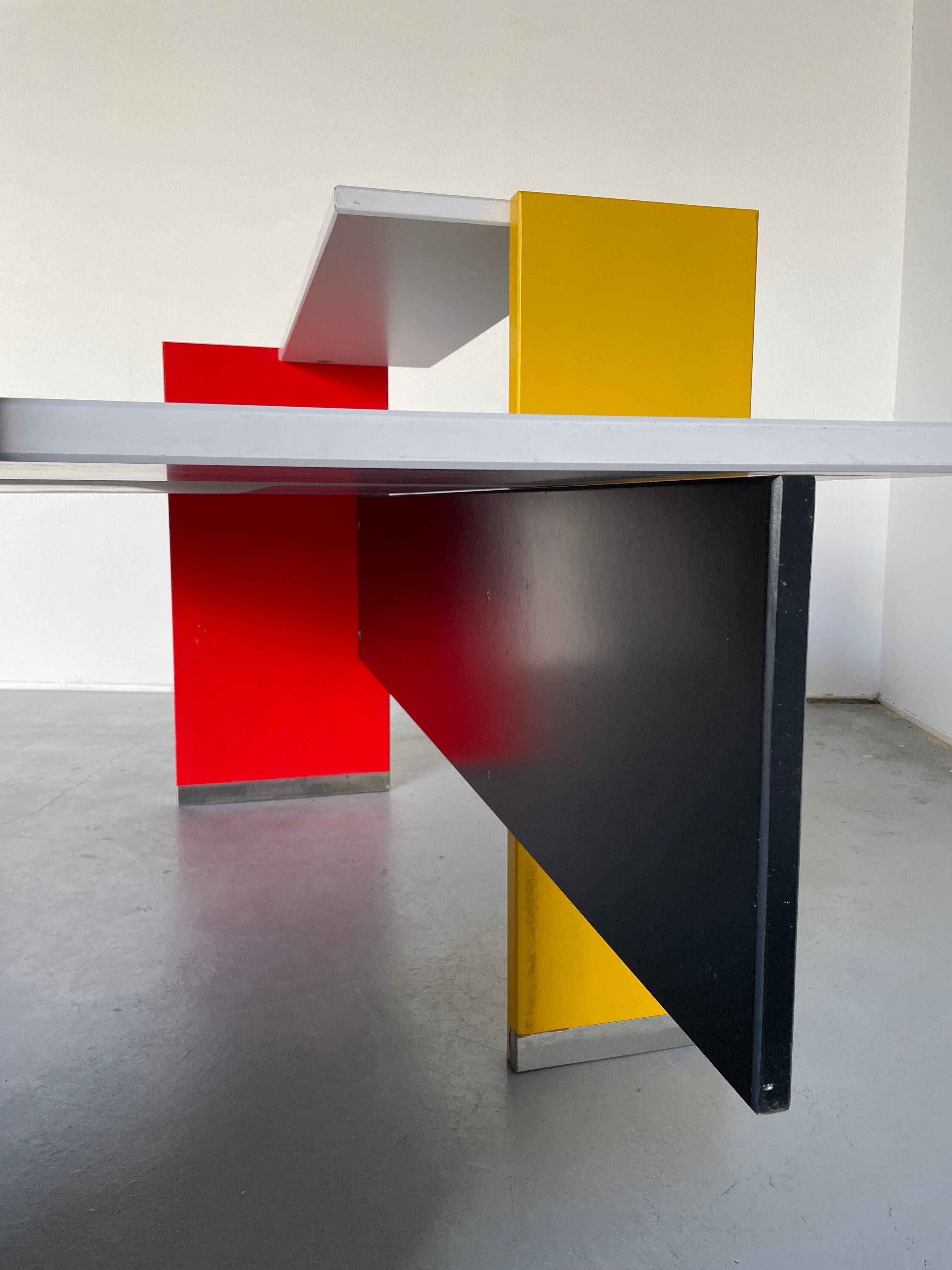 Large Postmodern Office Desk in the Style of 