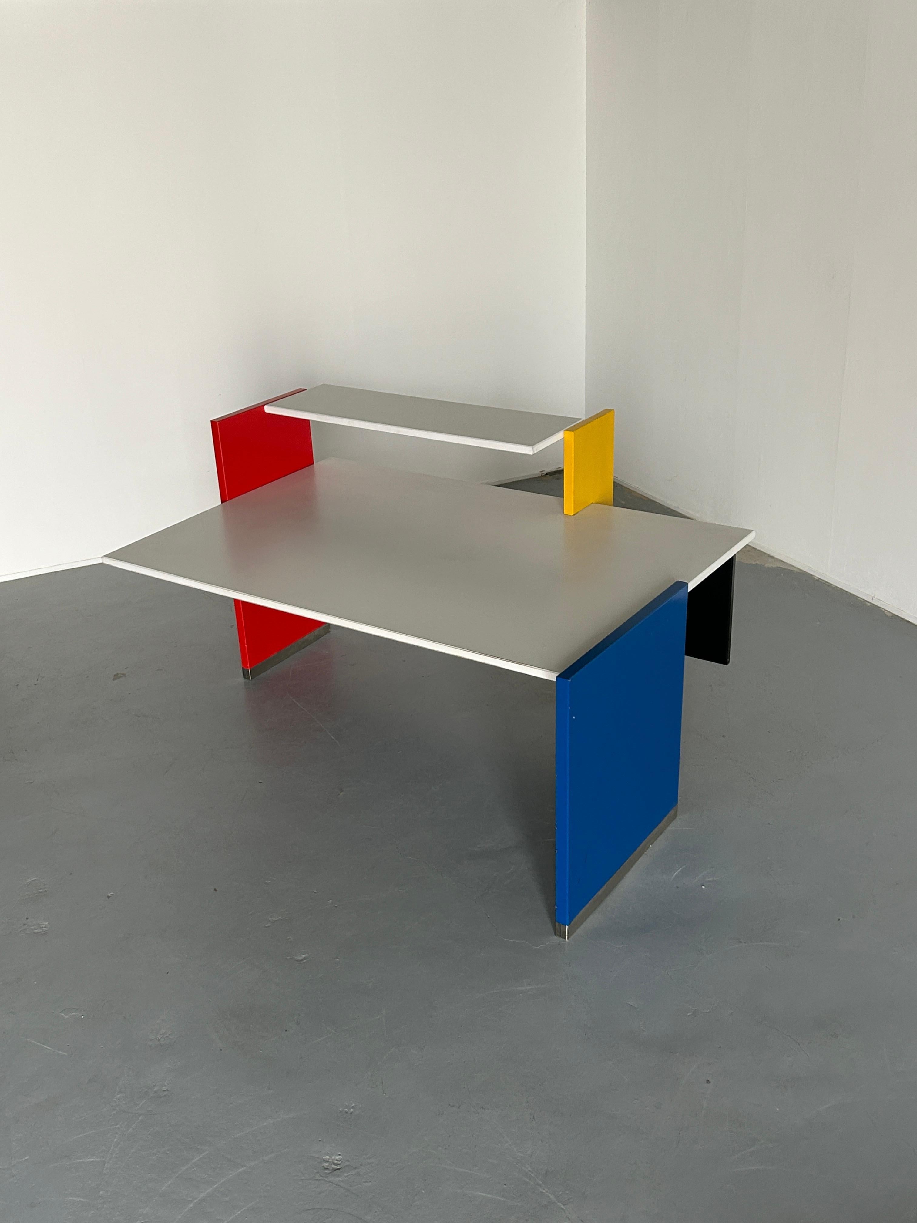Italian Large Postmodern Office Desk in the Style of 