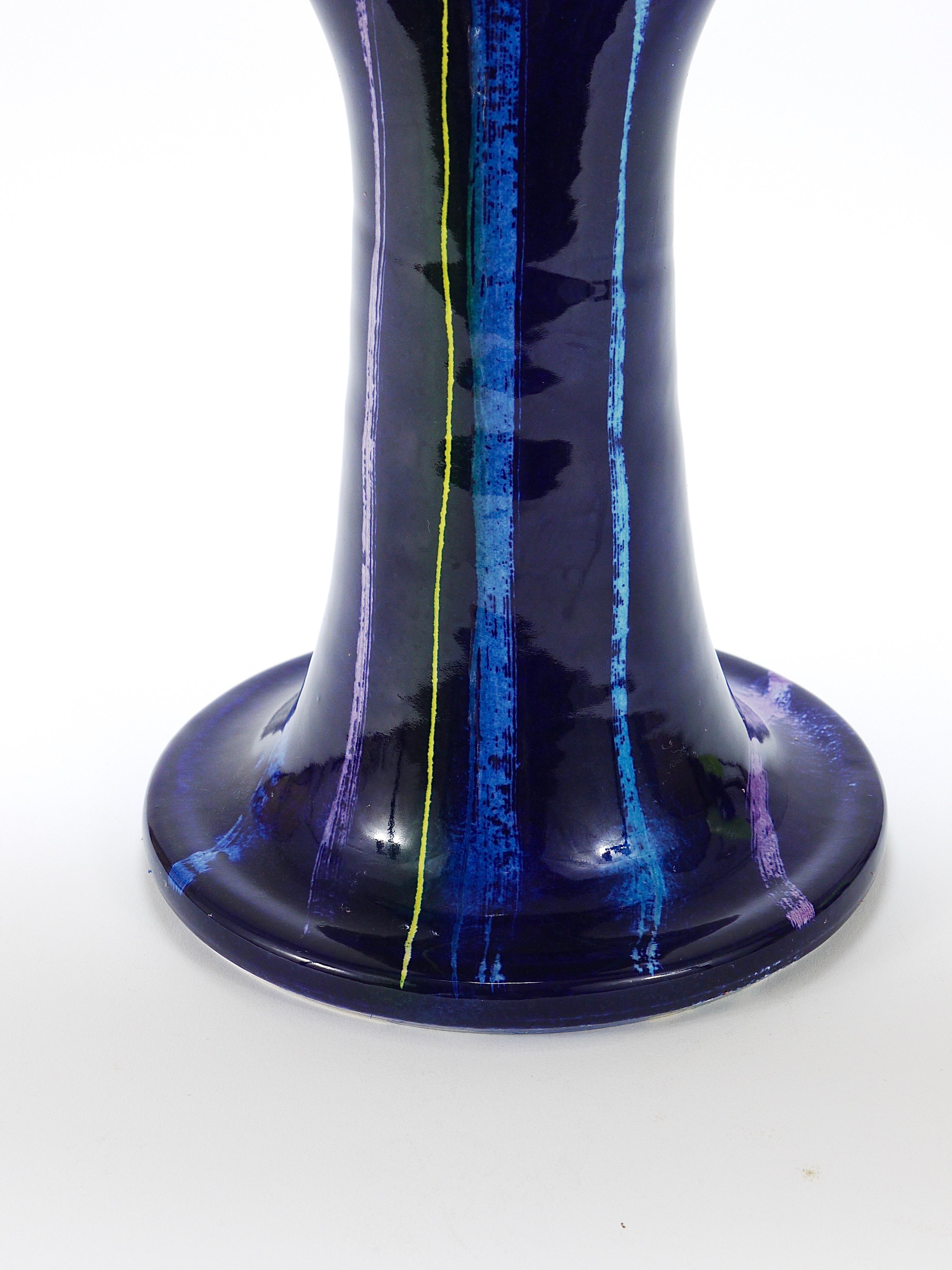 Large Postmodern Pottery Vase by Jesper Packness, Memphis-Style, Denmark For Sale 2