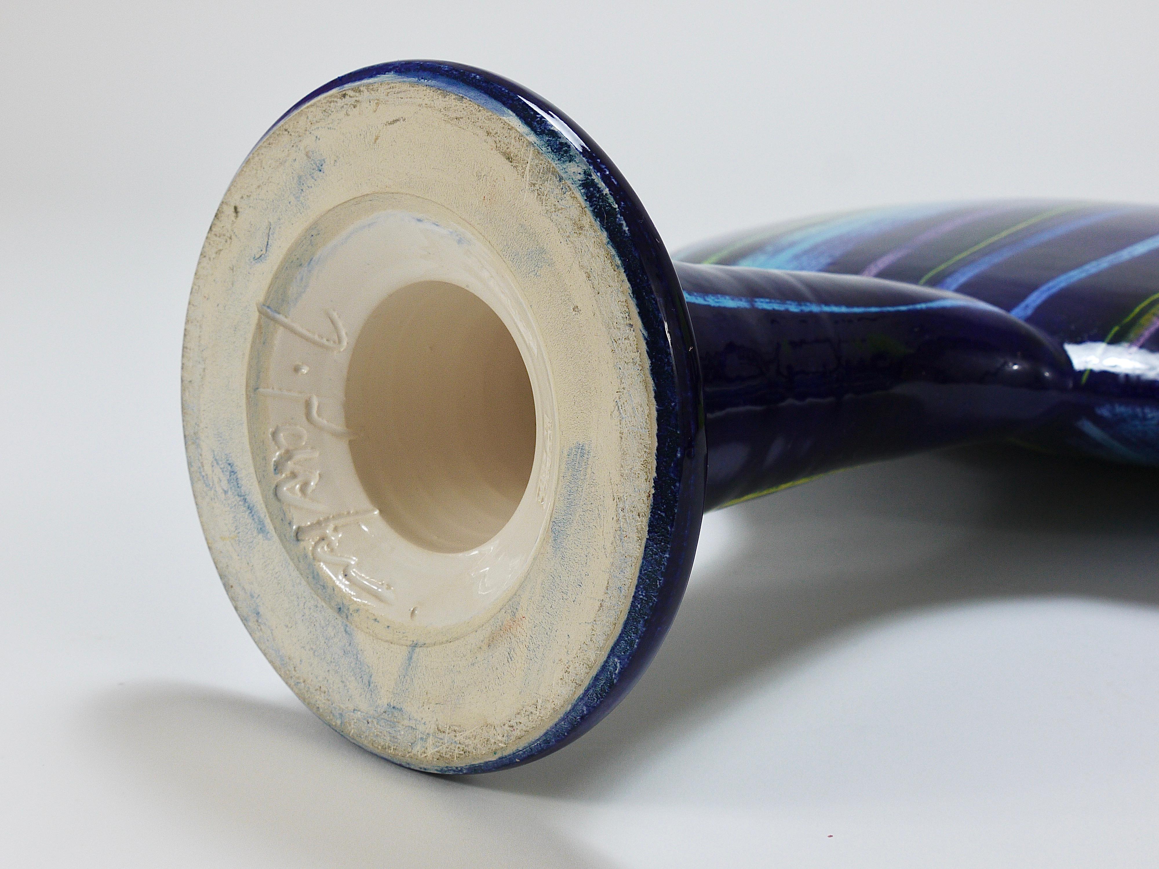 Large Postmodern Pottery Vase by Jesper Packness, Memphis-Style, Denmark For Sale 4