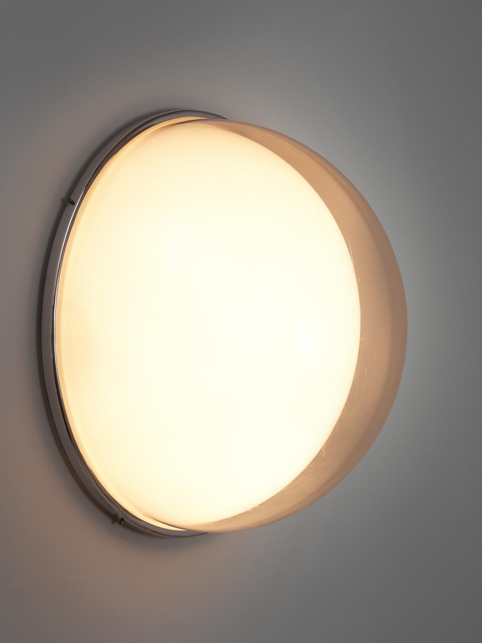 Mid-Century Modern Large Postmodern Semicircular Wall Lamp