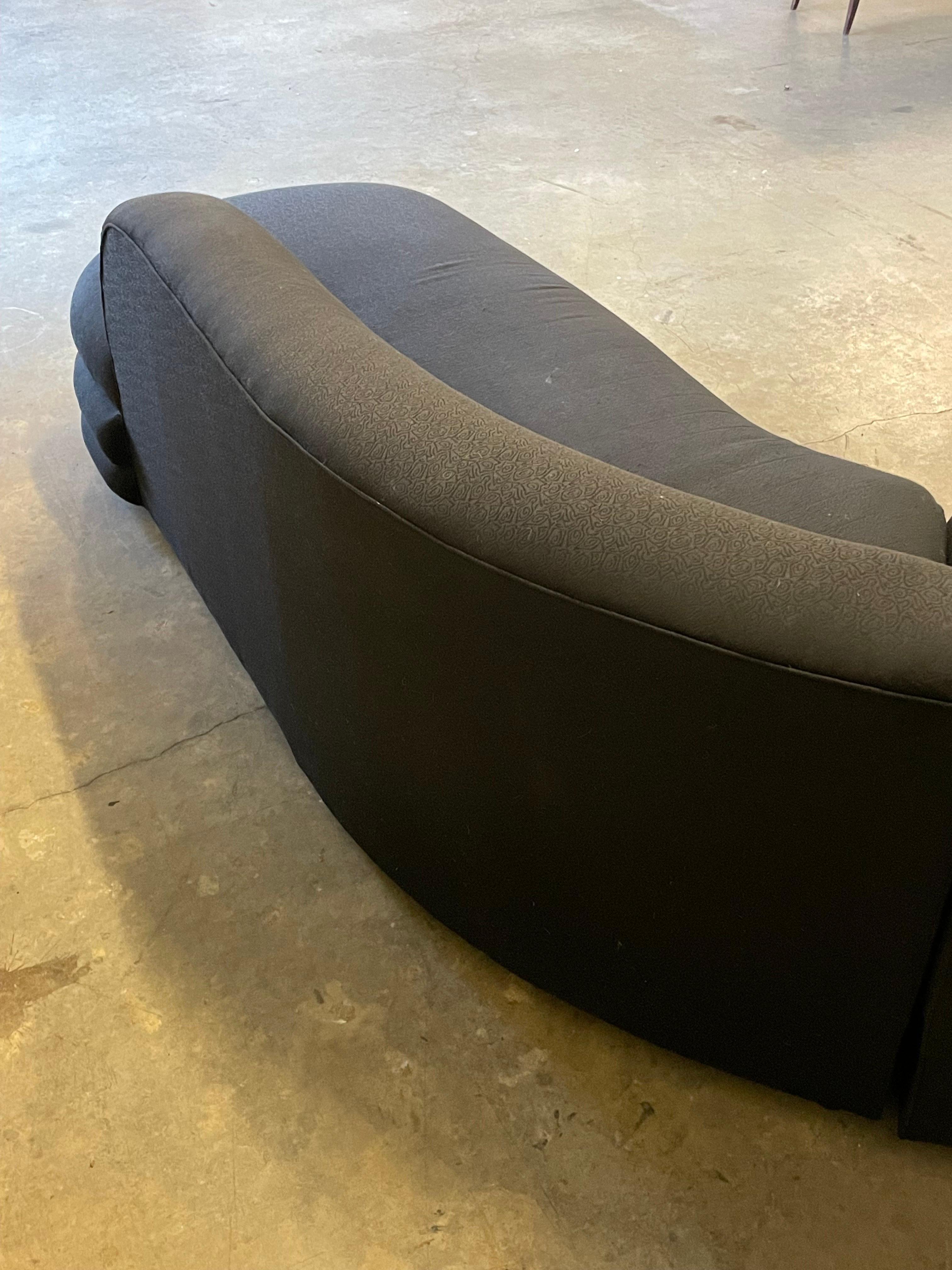 Large Postmodern Serpentine Sectional with Stacked Base after Vladimir Kagan For Sale 2