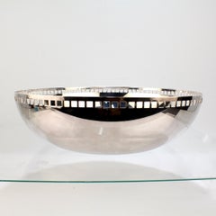 Large Postmodern Silver Plate Swid Powell Skyscraper Bowl by Richard Meier