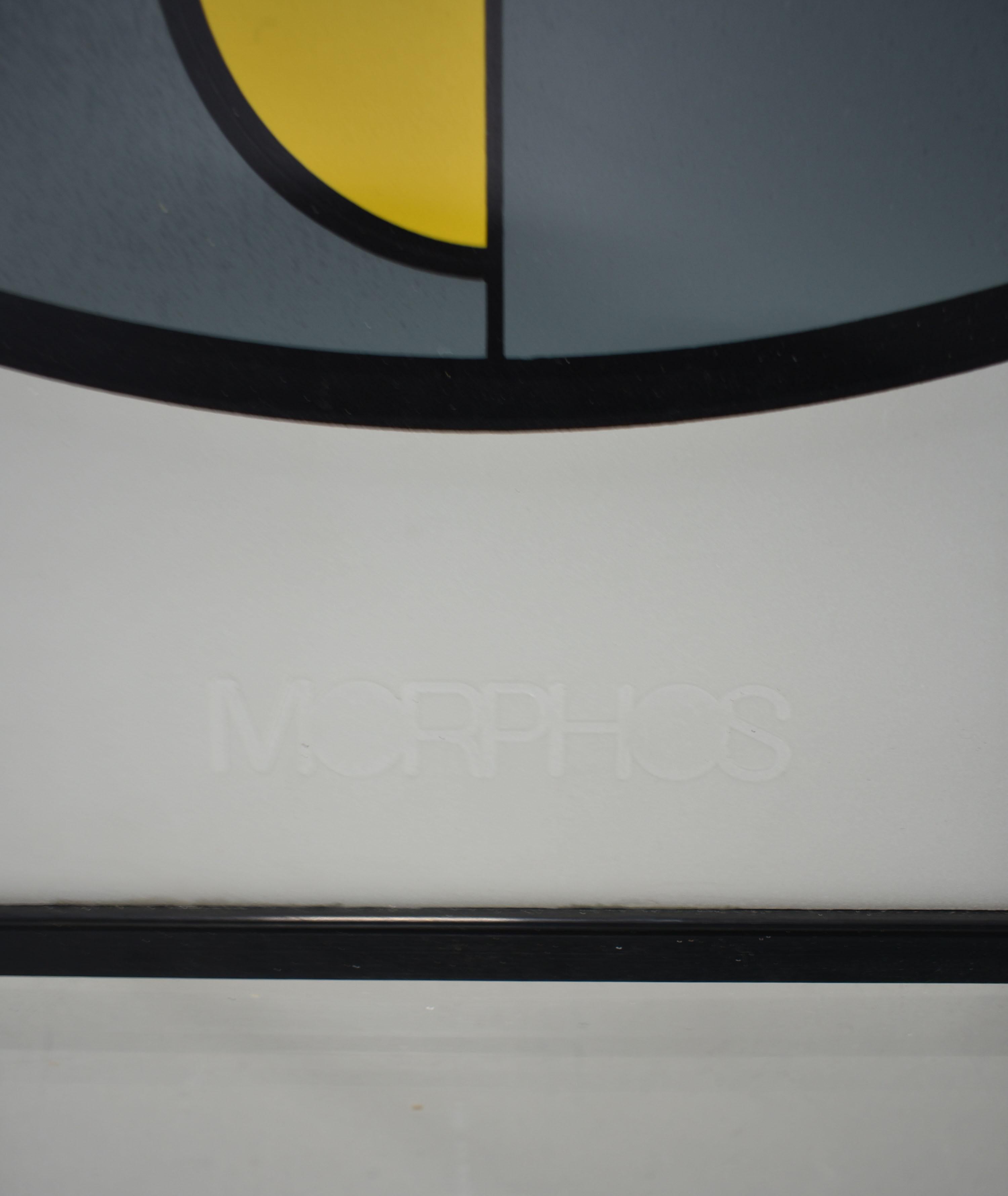 italien Grande horloge murale postmoderne Morphos Kloks:: Kurt B. Delbanco:: Acerbis Italie 1980