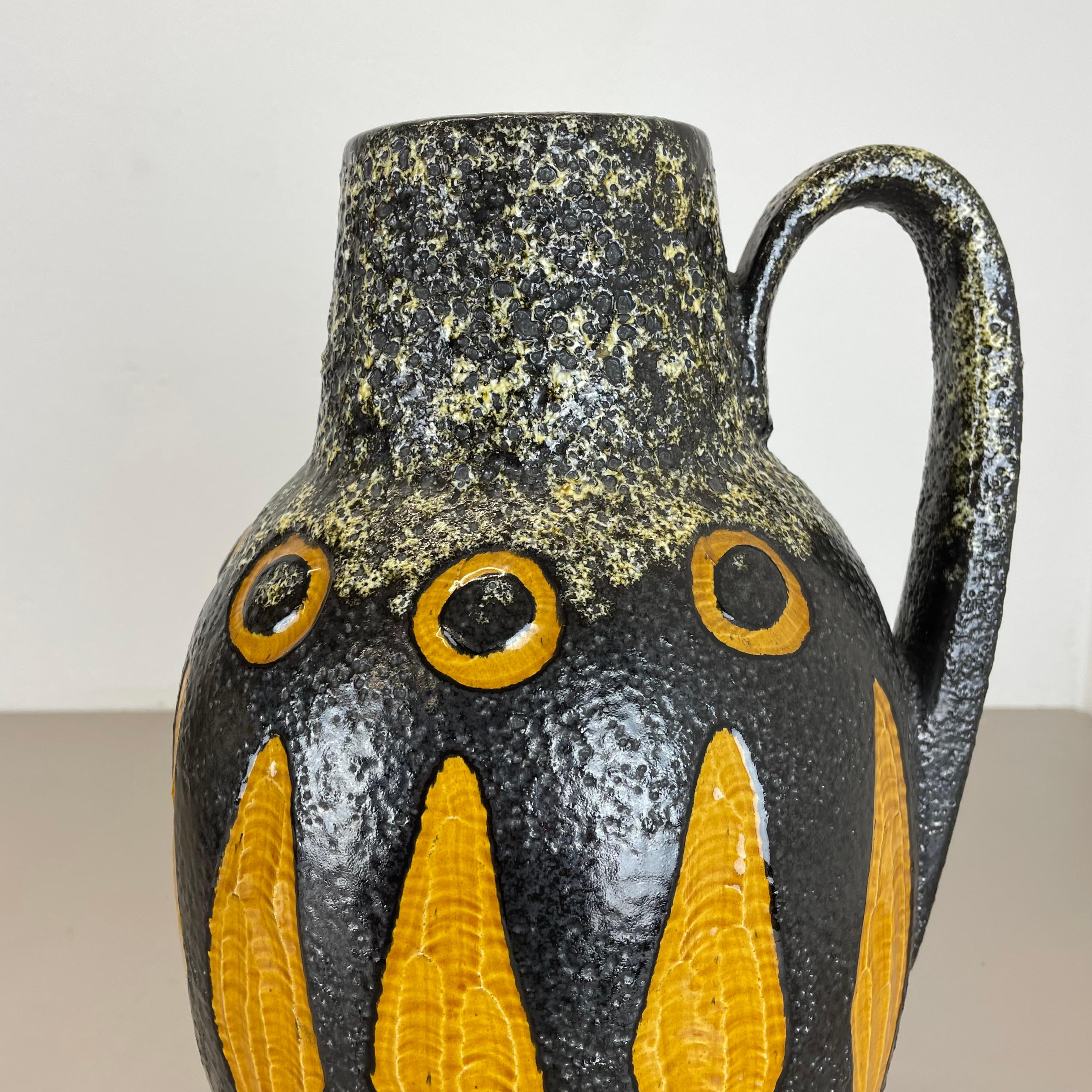 20th Century Large Pottery Fat Lava 