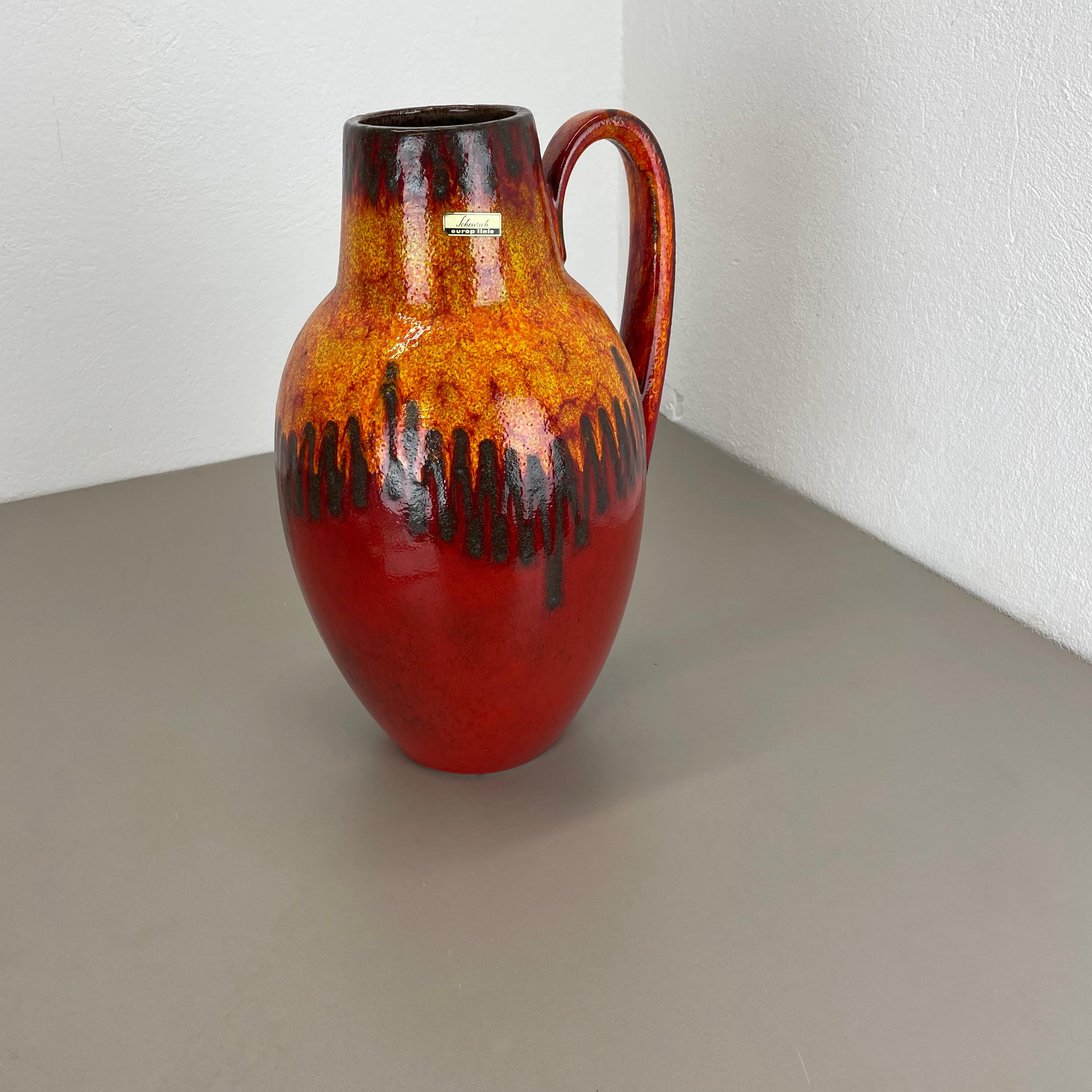 Mid-Century Modern Large Pottery Fat Lava 