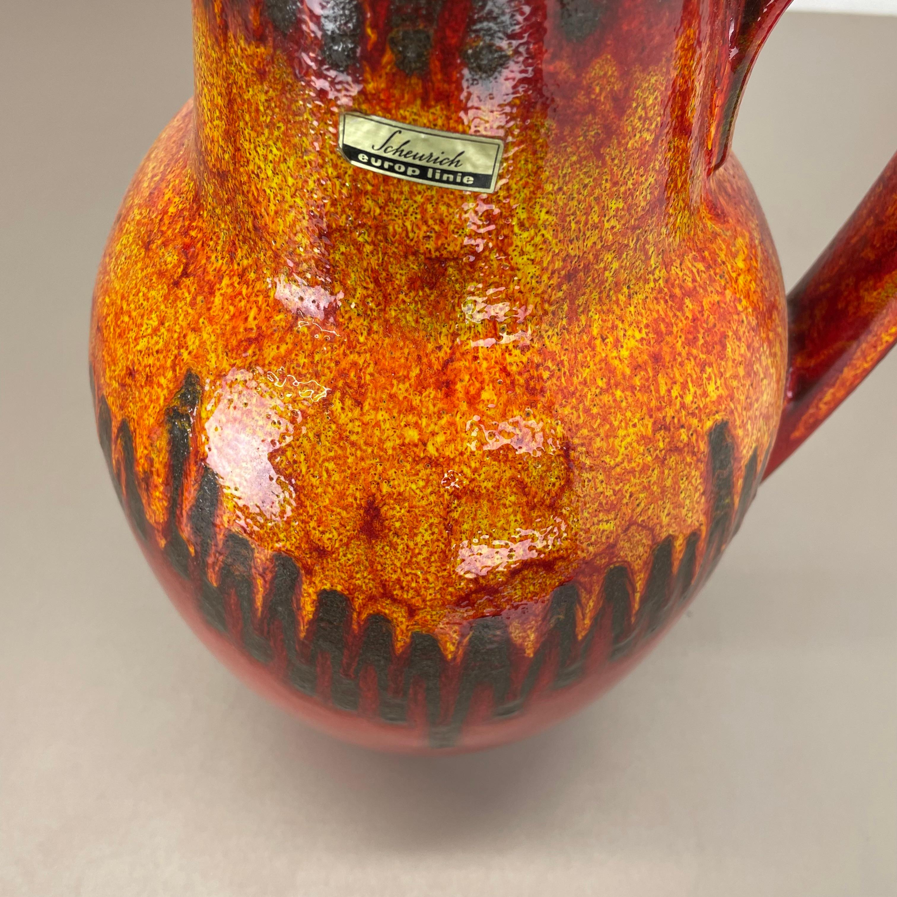 20th Century Large Pottery Fat Lava 