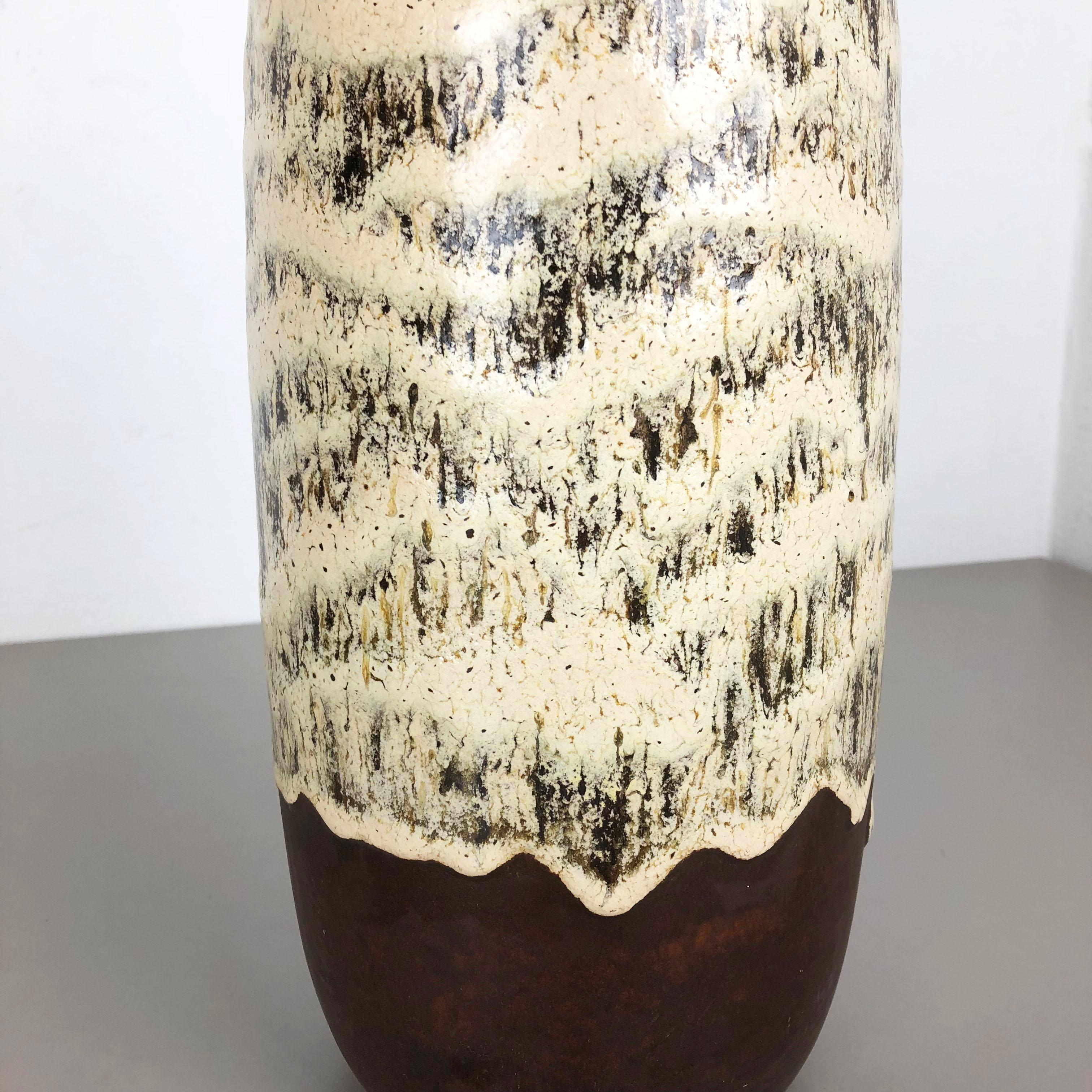 German Large Pottery Fat Lava Multi-Color 204-41 Floor Vase Made by Scheurich, 1970s For Sale